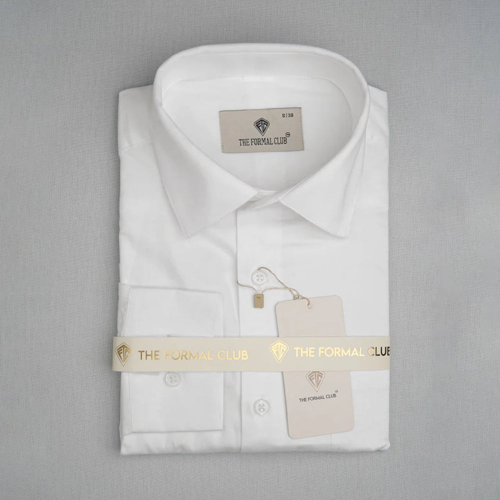 French Cuff Giza Cotton Shirt In Snow French Cuff Giza Cotton Shirt In Snow