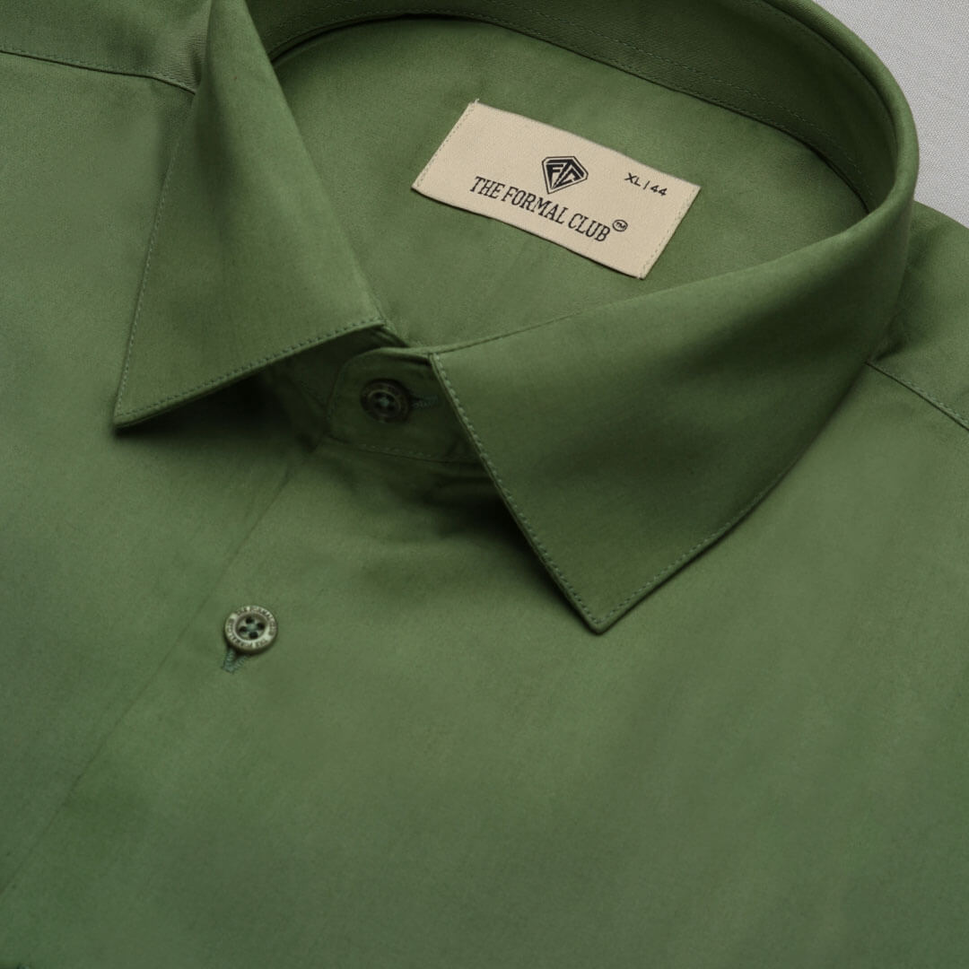 Cambridge Giza Cotton Shirt In Grass Green Cambridge Giza Cotton Shirt In Grass Green