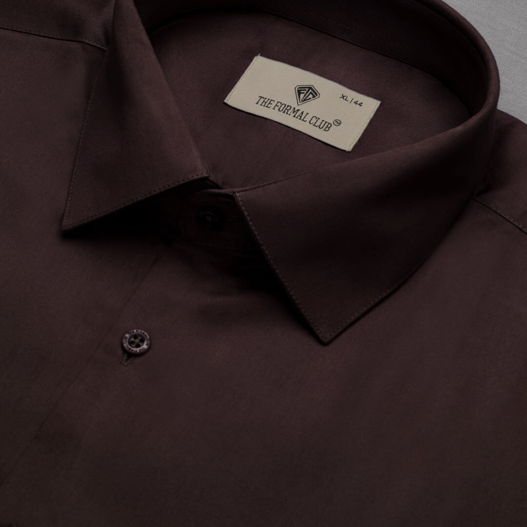Cambridge Giza Cotton Shirt In Coffee Cambridge Giza Cotton Shirt In Coffee