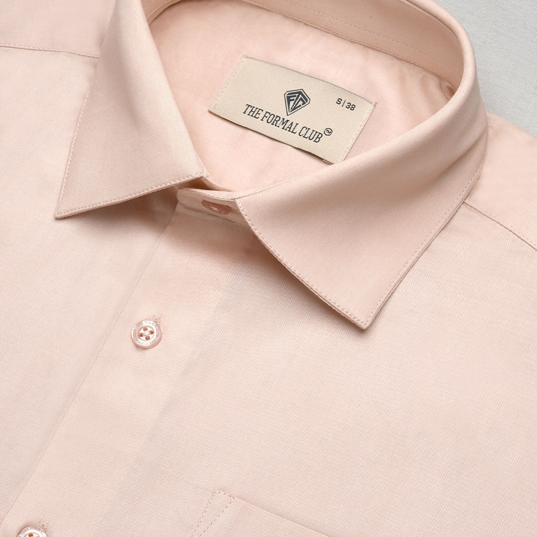 Cambridge Giza Cotton Shirt In Peach Fuzz Cambridge Giza Cotton Shirt In Peach Fuzz
