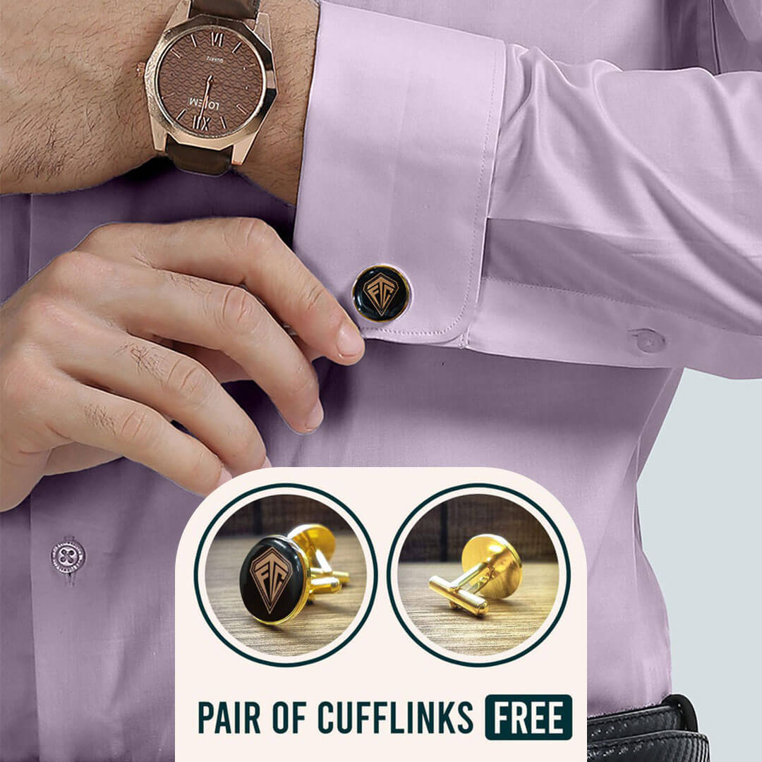 French Cuff Giza Cotton Shirt in Dusty Rose French Cuff Giza Cotton Shirt in Dusty Rose