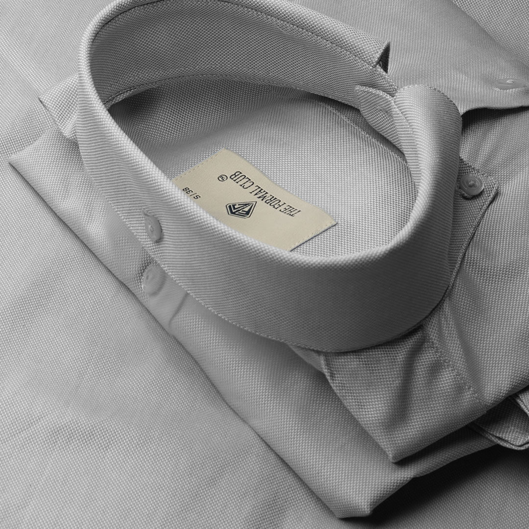 Royal Oxford Dobby Shirt in Dove Grey Royal Oxford Dobby Shirt in Dove Grey