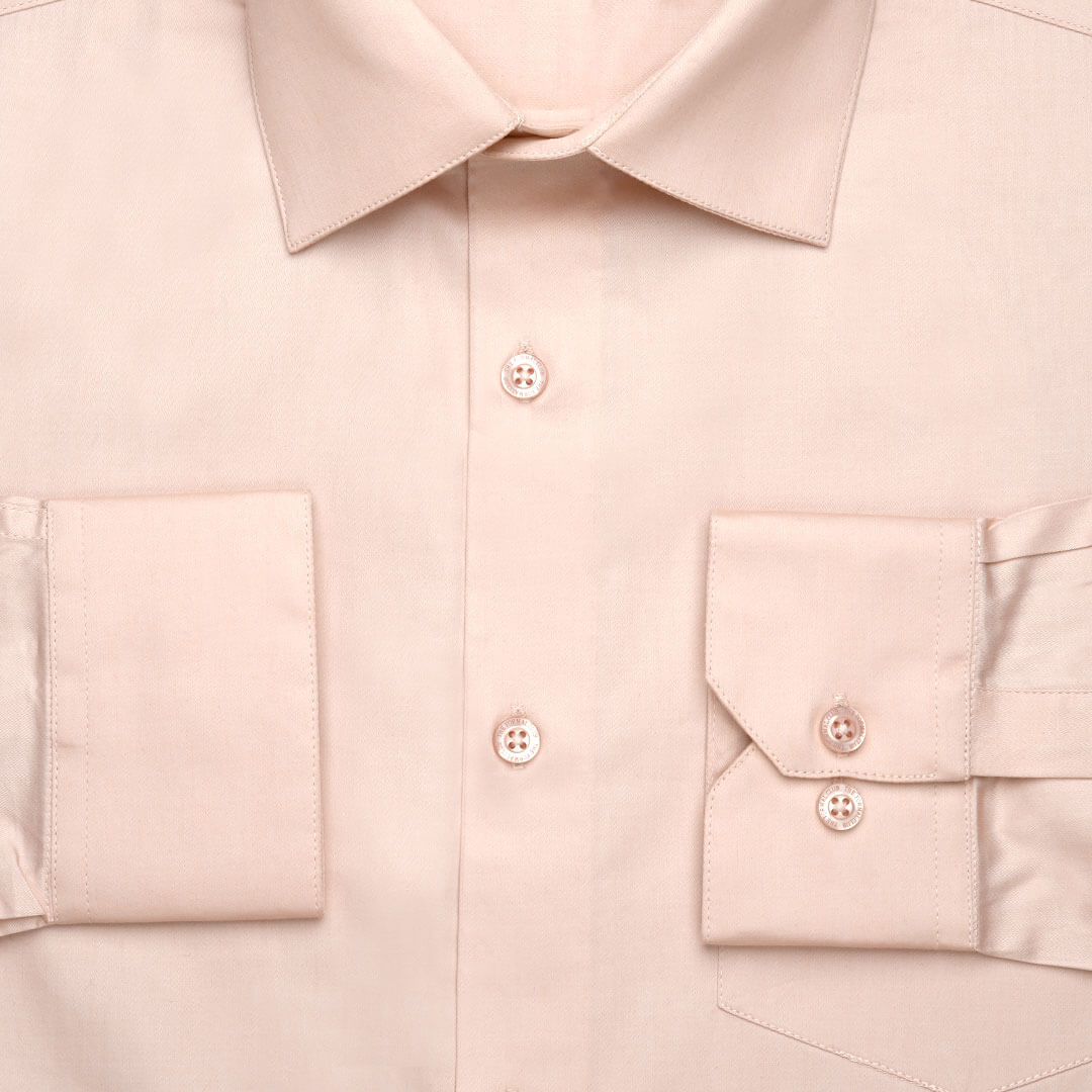 Cambridge Giza Cotton Shirt In Peach Fuzz Cambridge Giza Cotton Shirt In Peach Fuzz