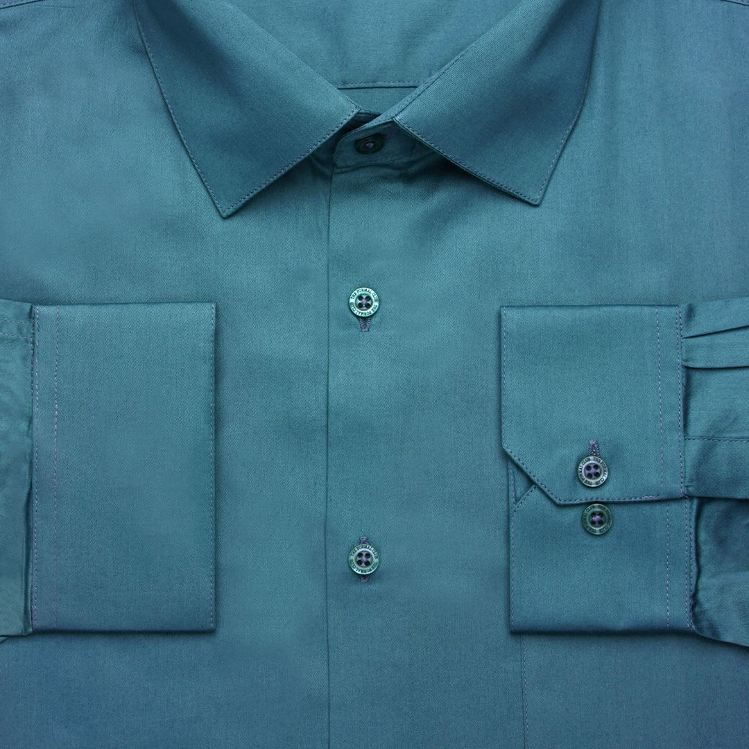 Cambridge Giza Cotton Shirt In Teal Cambridge Giza Cotton Shirt In Teal