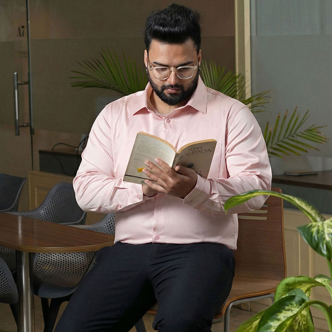 Flexi Stretch Plus Shirt in Dusty Pink