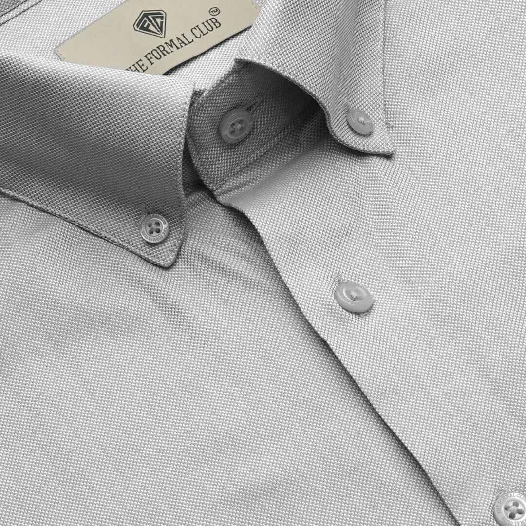 Royal Oxford Dobby Shirt in Dove Grey Royal Oxford Dobby Shirt in Dove Grey