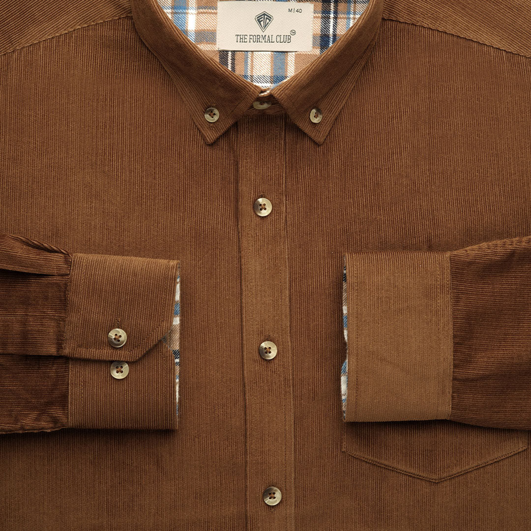 Cruise Corduroy Shirt In Tan Cruise Corduroy Shirt In Tan
