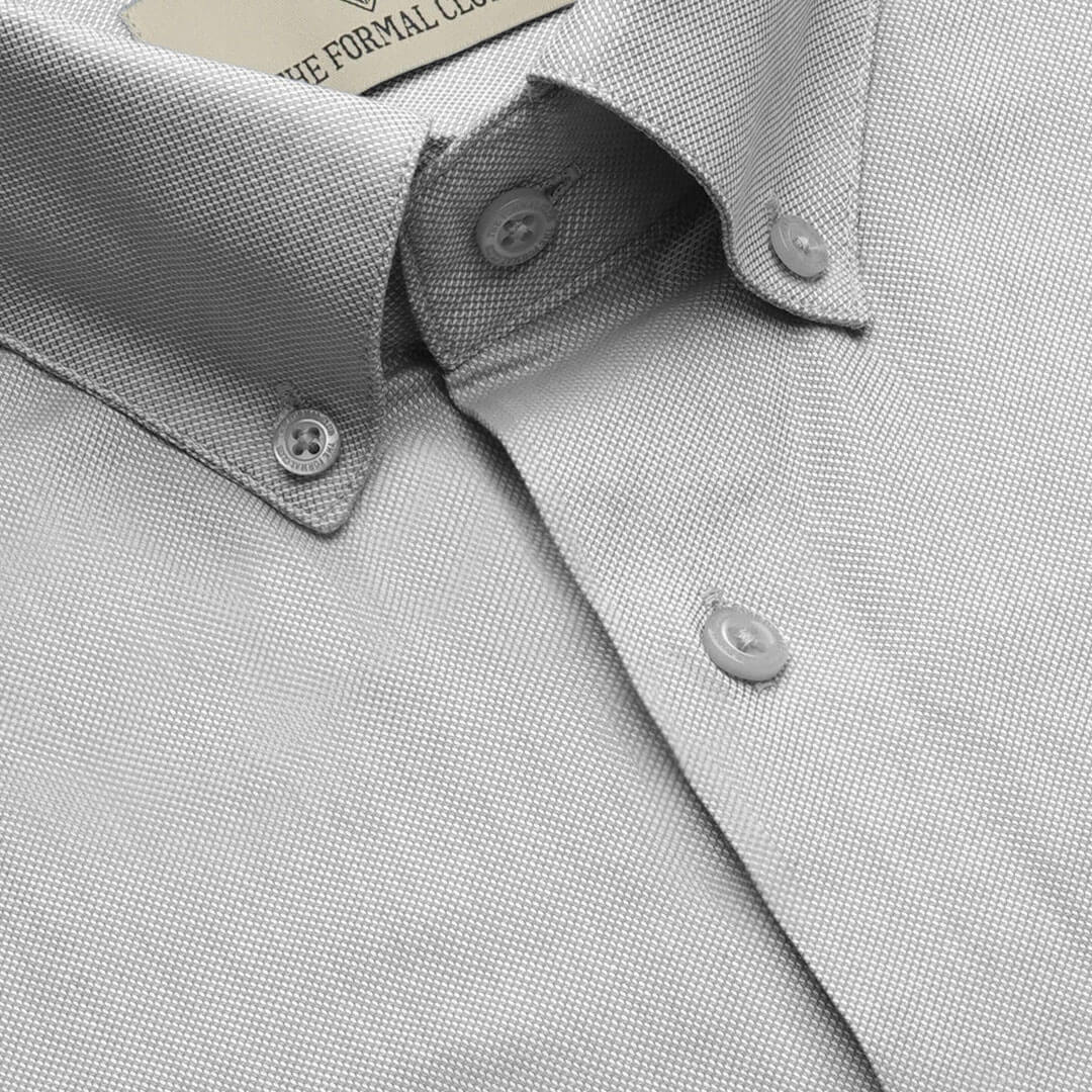Royal Oxford Dobby Shirt in Dove Grey Royal Oxford Dobby Shirt in Dove Grey