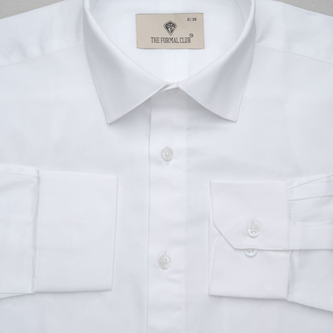 Cambridge Giza Cotton Shirt In Snow Cambridge Giza Cotton Shirt In Snow