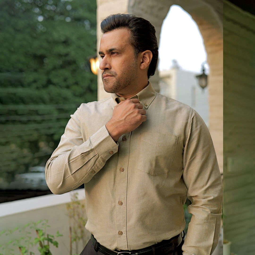 Regal Oxford Solid shirt in Almond Regal Oxford Solid shirt in Almond