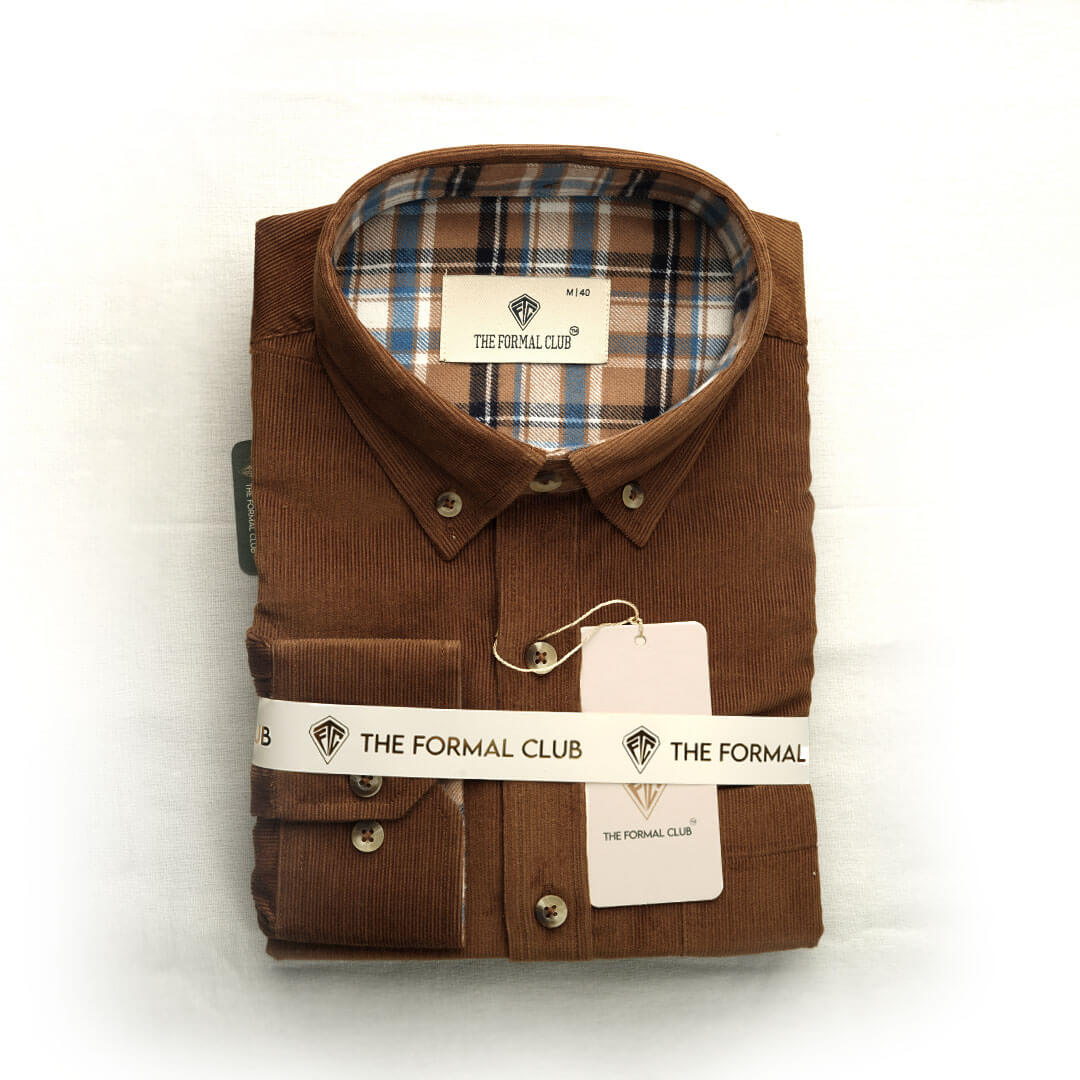 Cruise Corduroy Shirt In Tan Cruise Corduroy Shirt In Tan