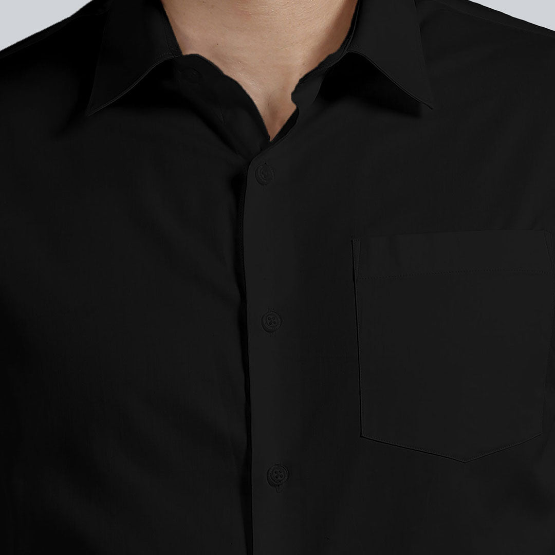 French Cuff Giza Cotton Shirt in Raven French Cuff Giza Cotton Shirt in Raven