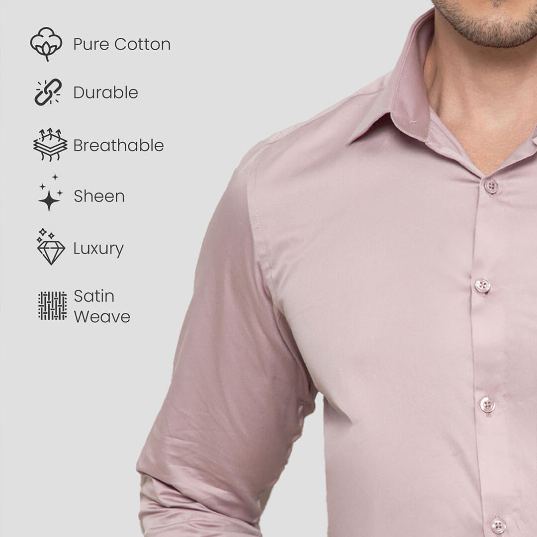 French Cuff Giza Cotton Shirt in Dusty Rose French Cuff Giza Cotton Shirt in Dusty Rose