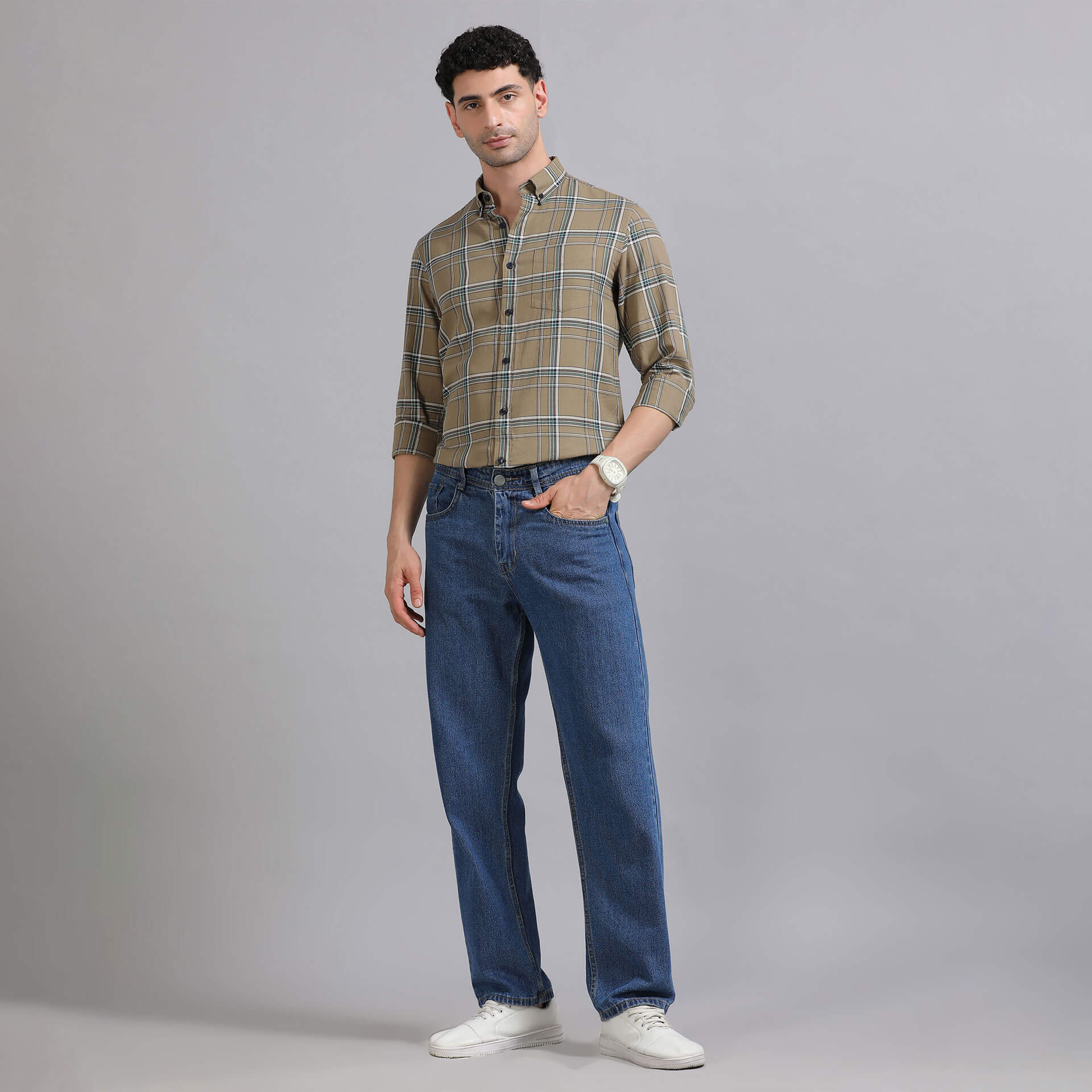 Marco Checks Shirt In Sage Men’s Fashion Shirt with Classic Checks by TFC