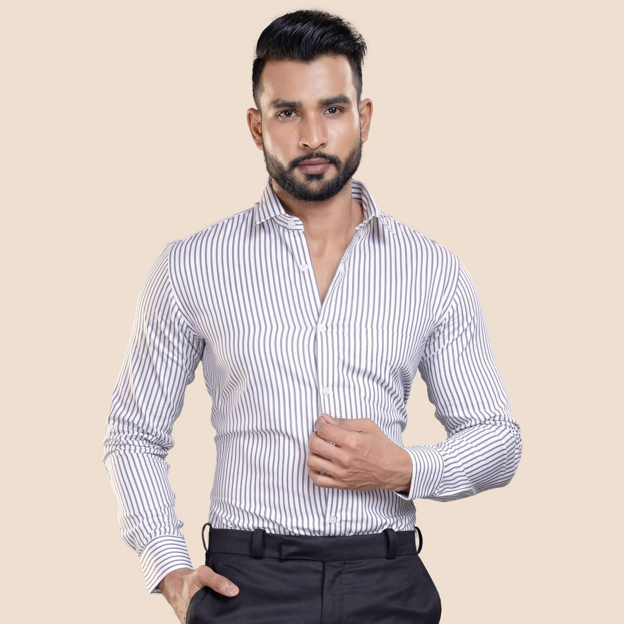 GREY FORMAL SHIRTS FOR MEN