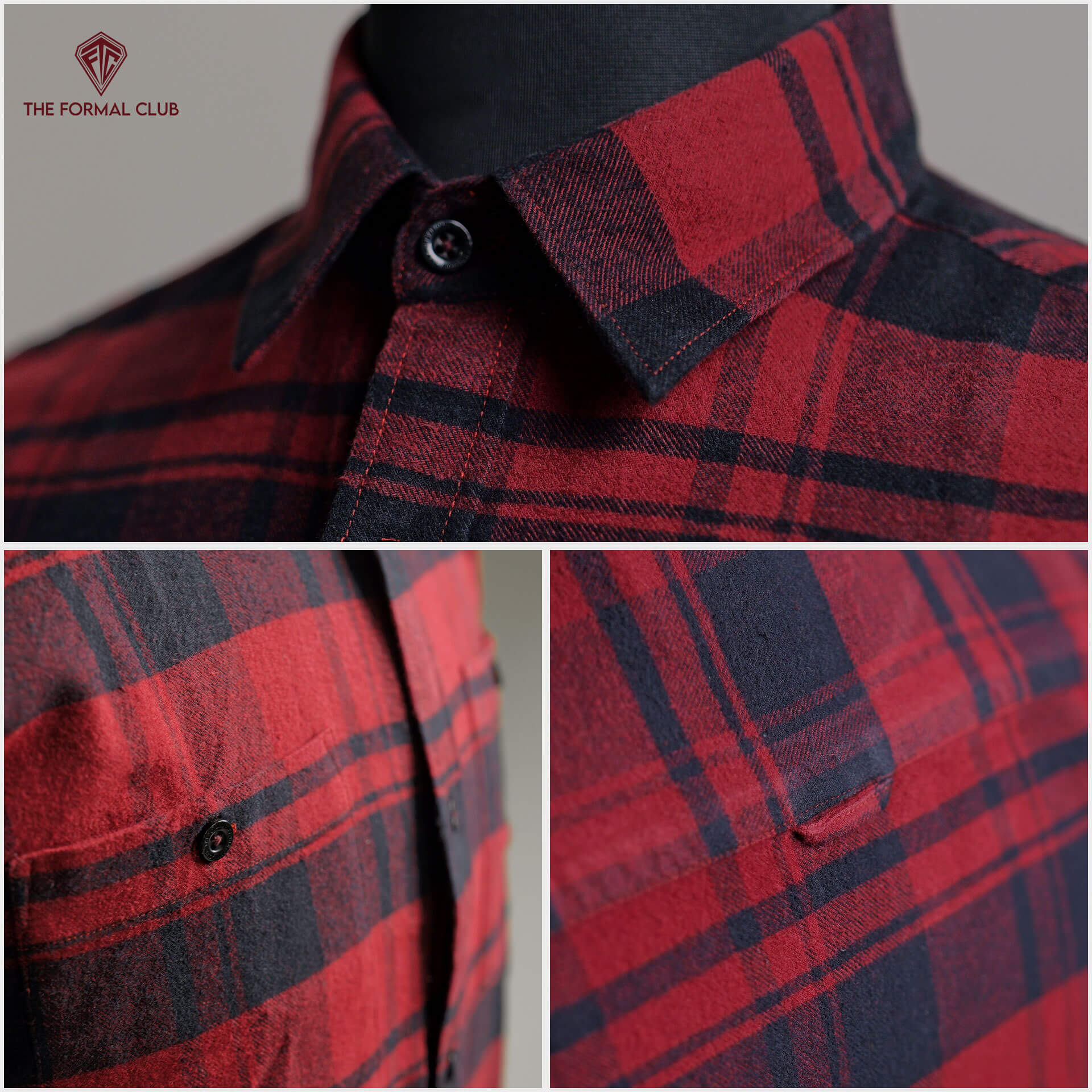 Lumber Flannel Check Shirt In Scarlet Lumber check shirt by TFC