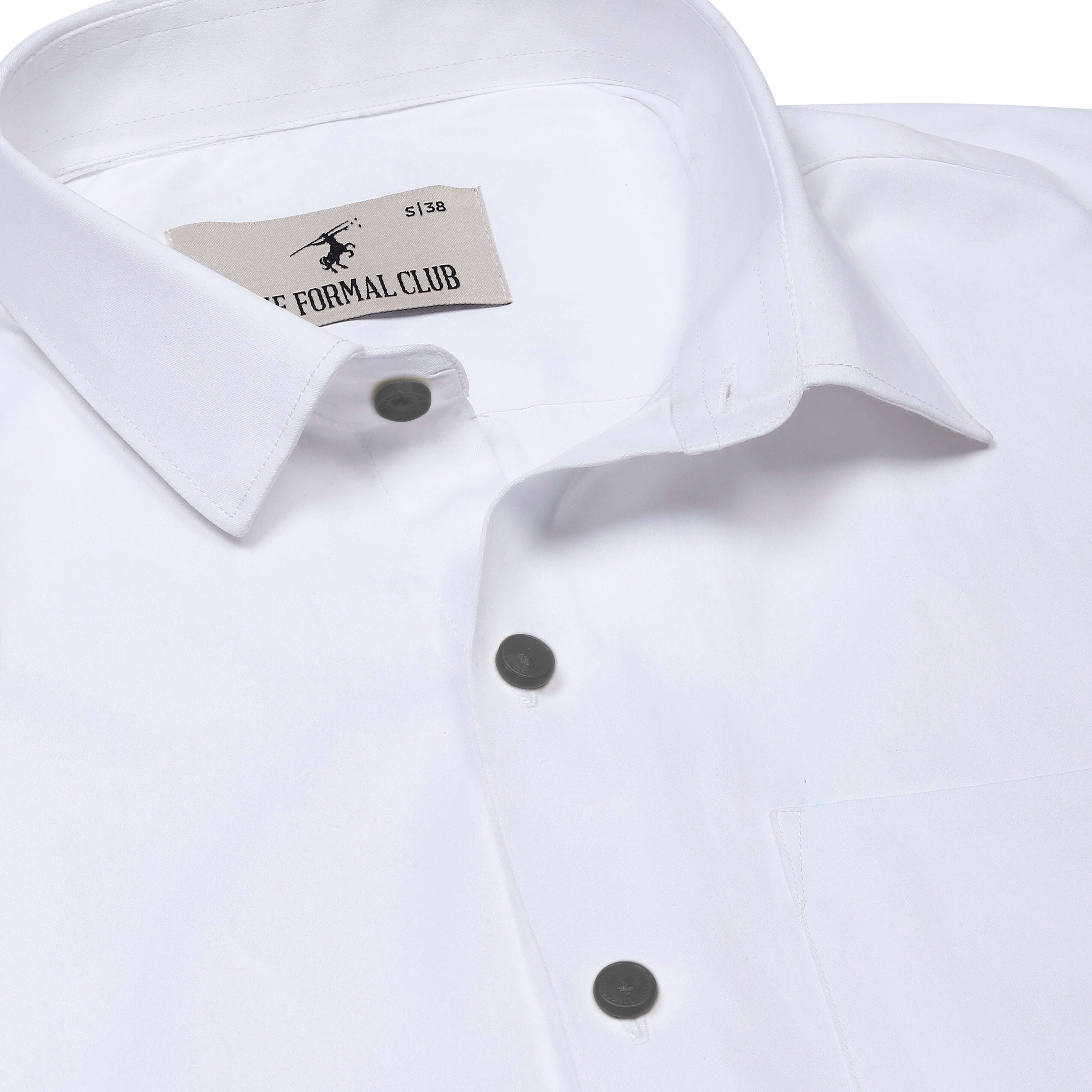 Sura Classic Full Sleeves Solid Shirt in White Buy White cotton shirt For Men By TFC
