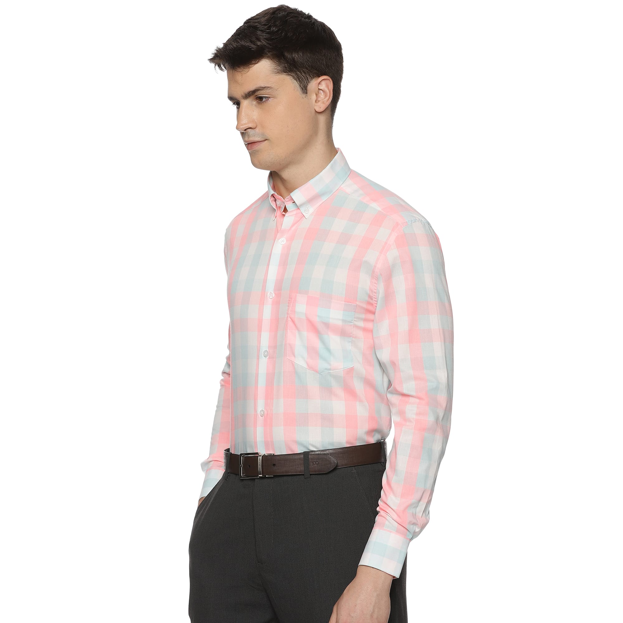 Maverick Check Shirt In White & Neon - The Formal Club