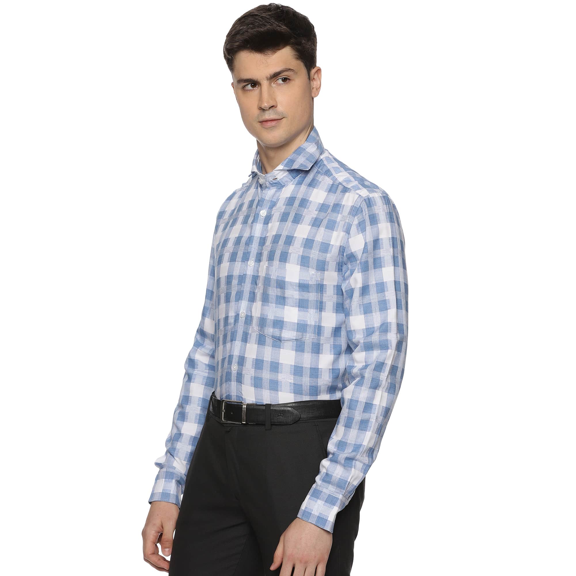 Blissful Blue & White Check Shirt Blissful Blue & White Check Shirt - The Formal Club