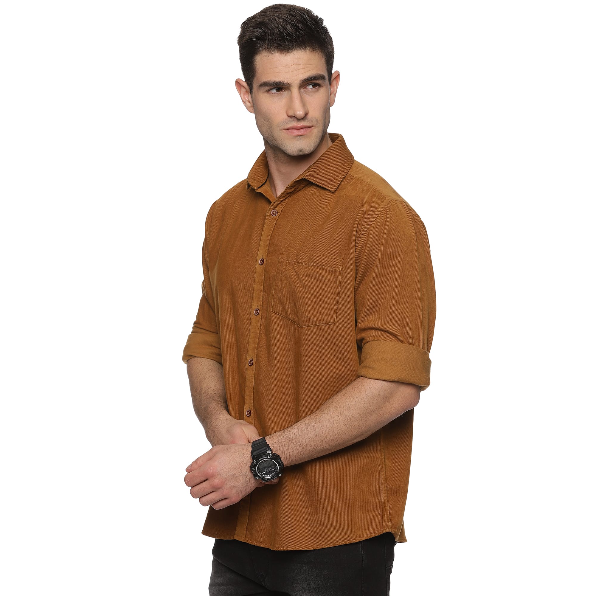 tan color shirt