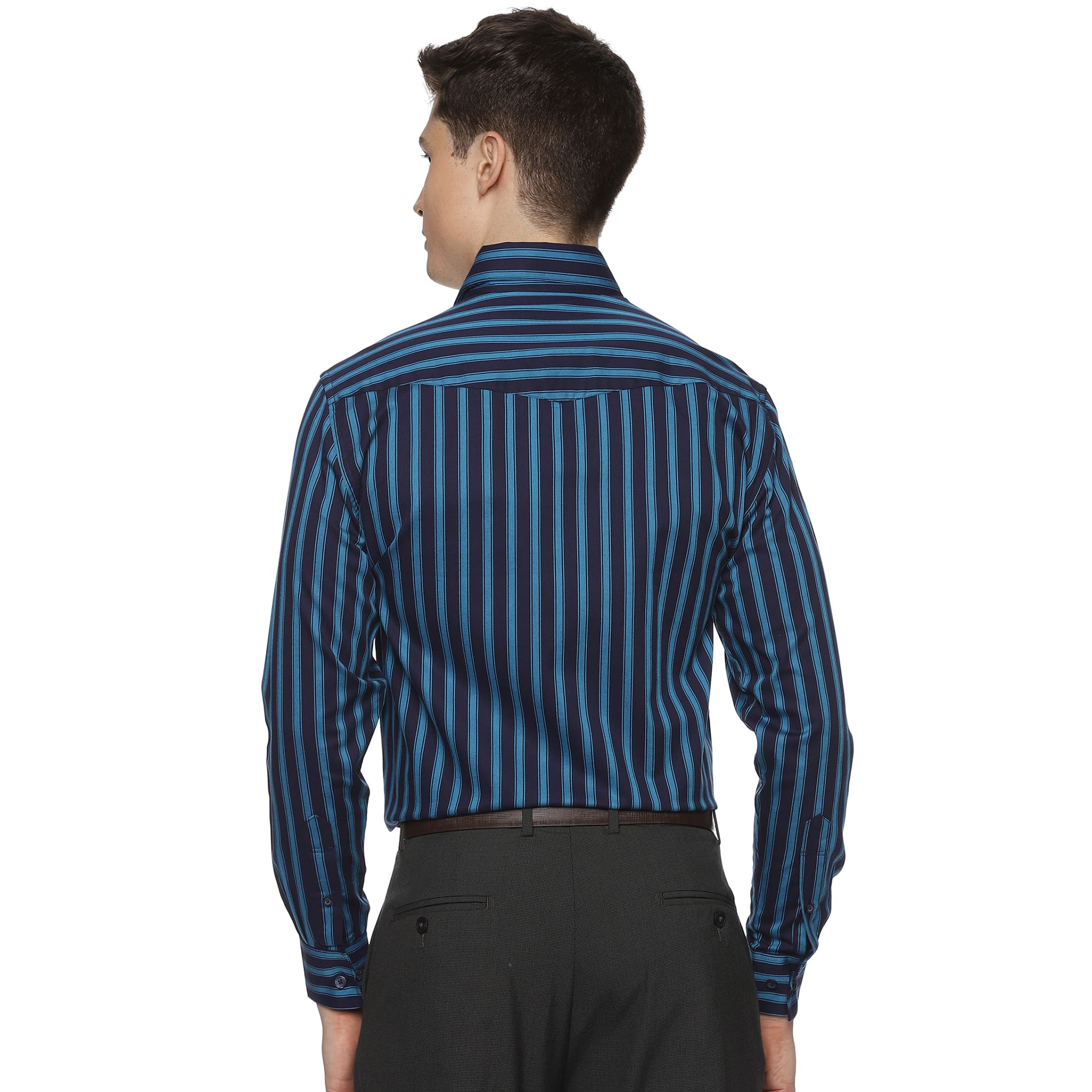 Rhythm Blue Stripe Shirt In Navy Blue - The Formal Club