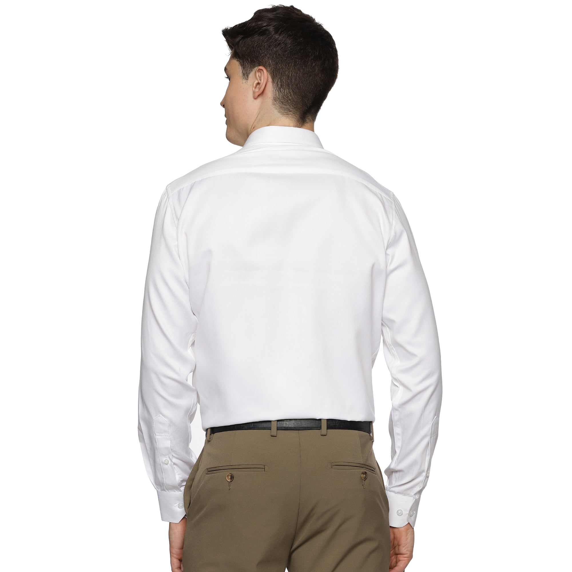 Donald Dobby Textured Shirt in White - The Formal Club
