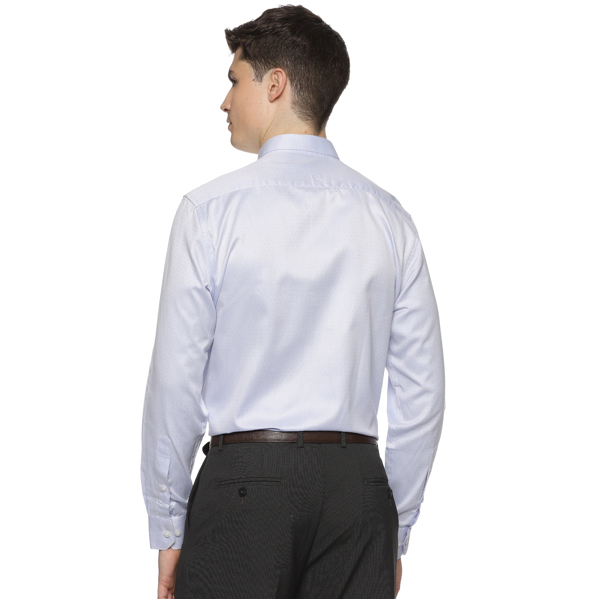 Donald Dobby Full Sleeves Textured Shirt in Blue Donald Dobby Textured Shirt in Blue - The Formal Club