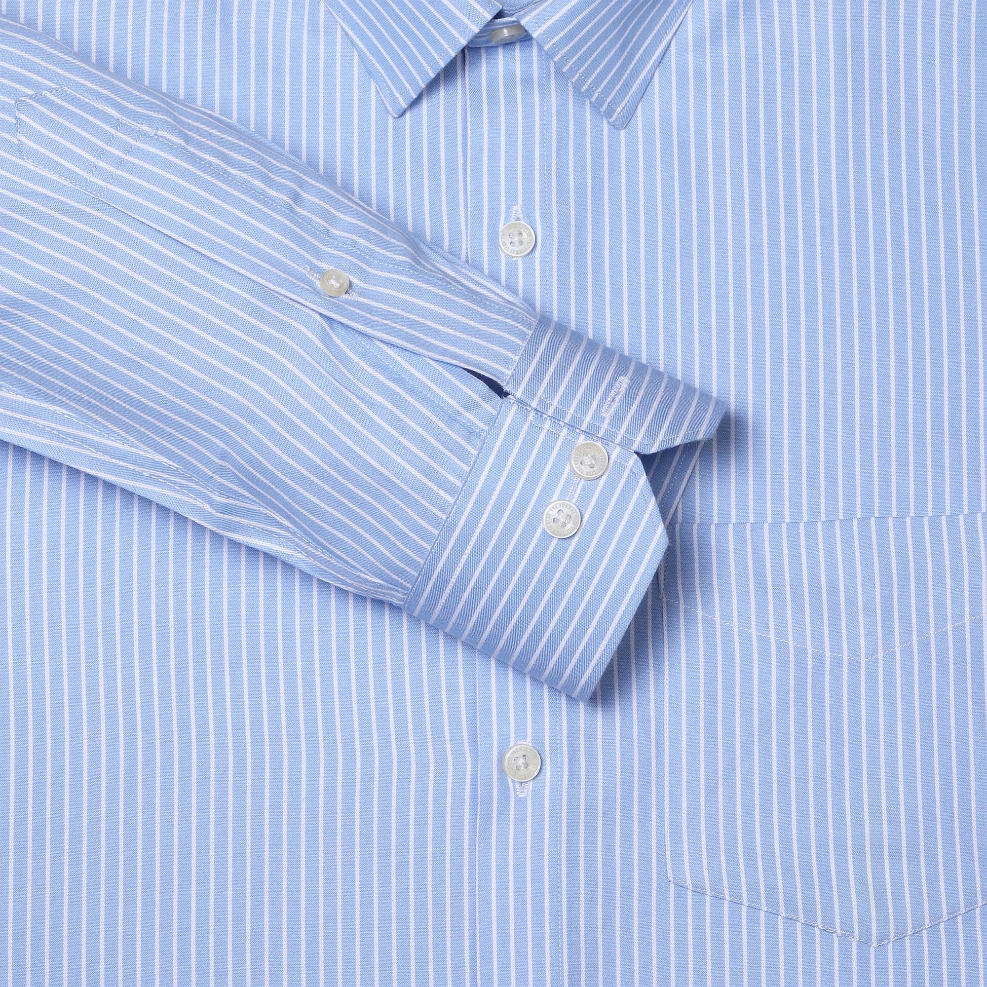 Skyline Stripe Shirt in Light Blue Smart Fit Skyline Stripe Shirt in Light Blue - The Formal Club