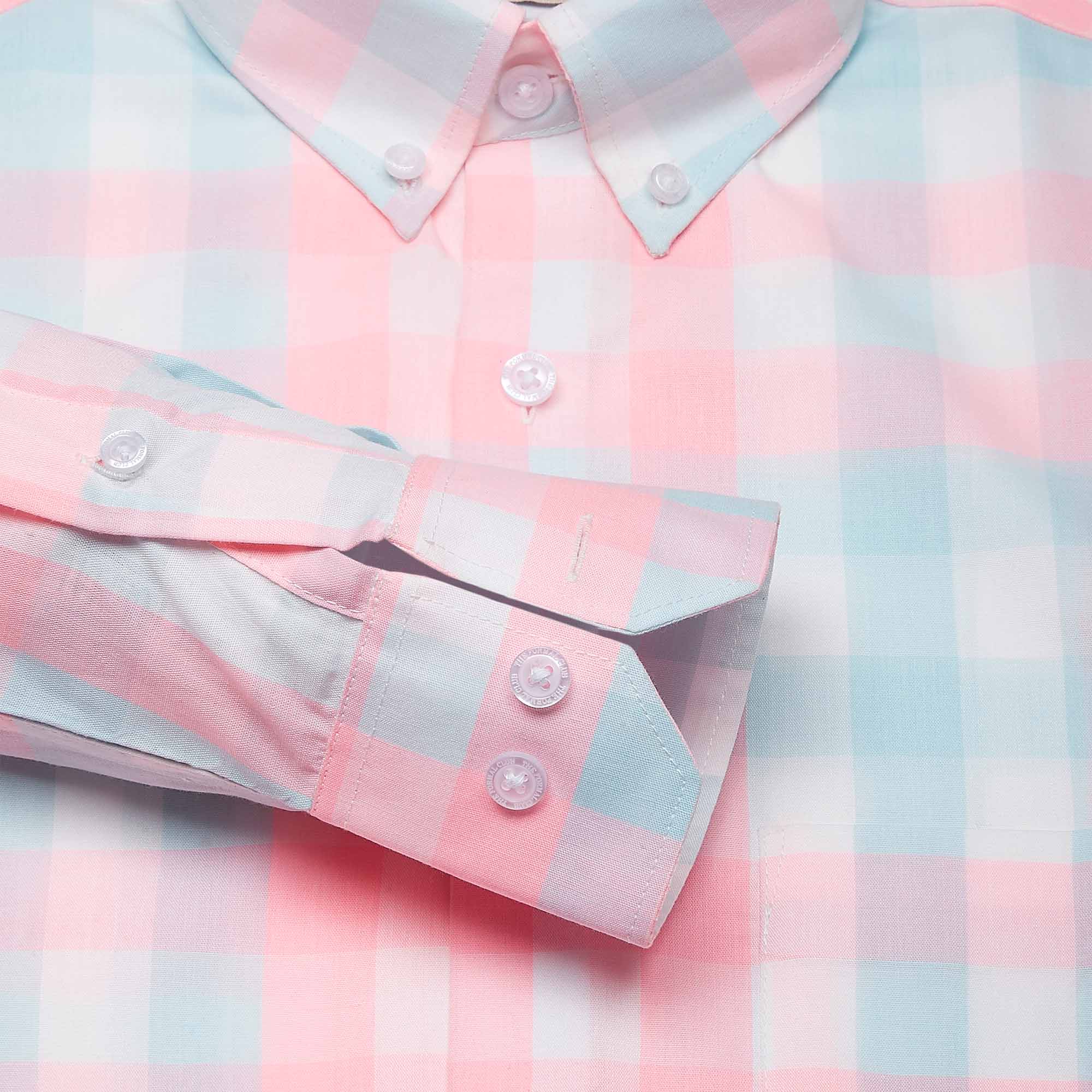 Maverick Check Shirt In White & Neon - The Formal Club