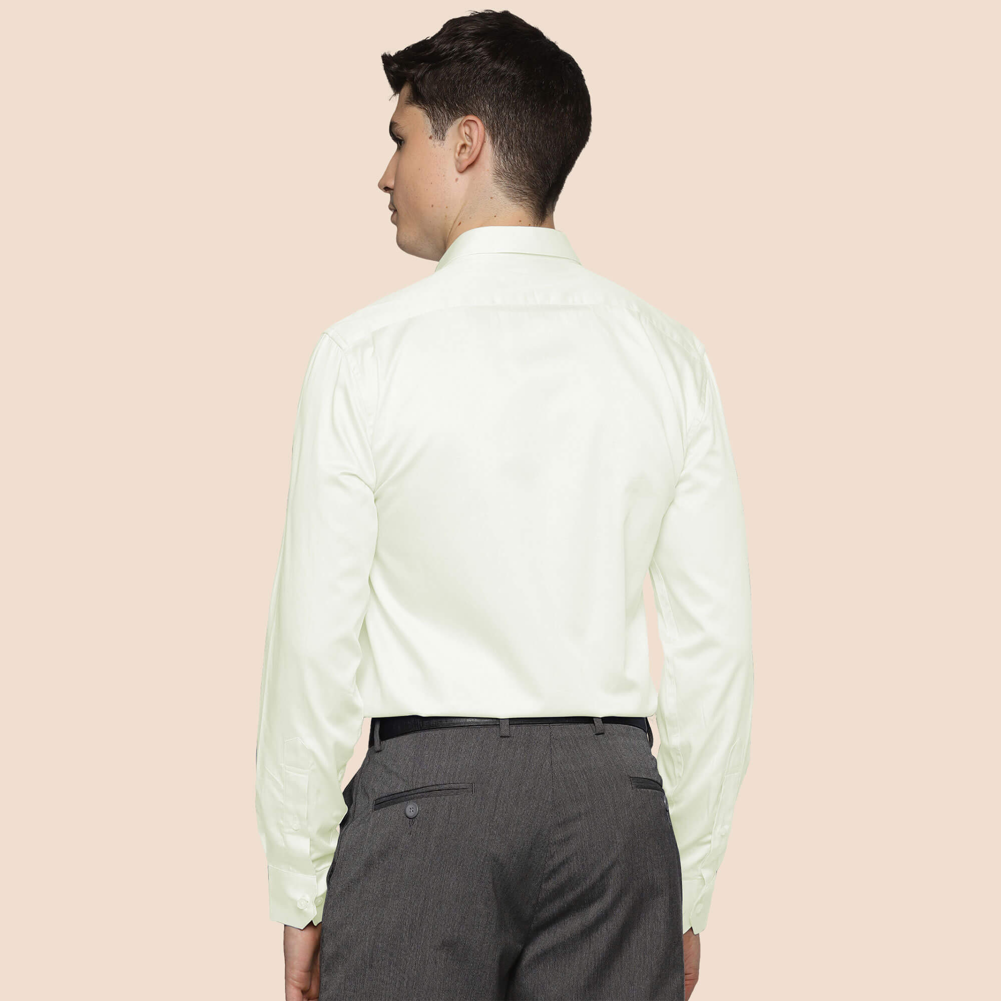 Swiss Finish Giza Cotton Shirt In Cream Swiss Finish Giza Cotton Shirt In Cream