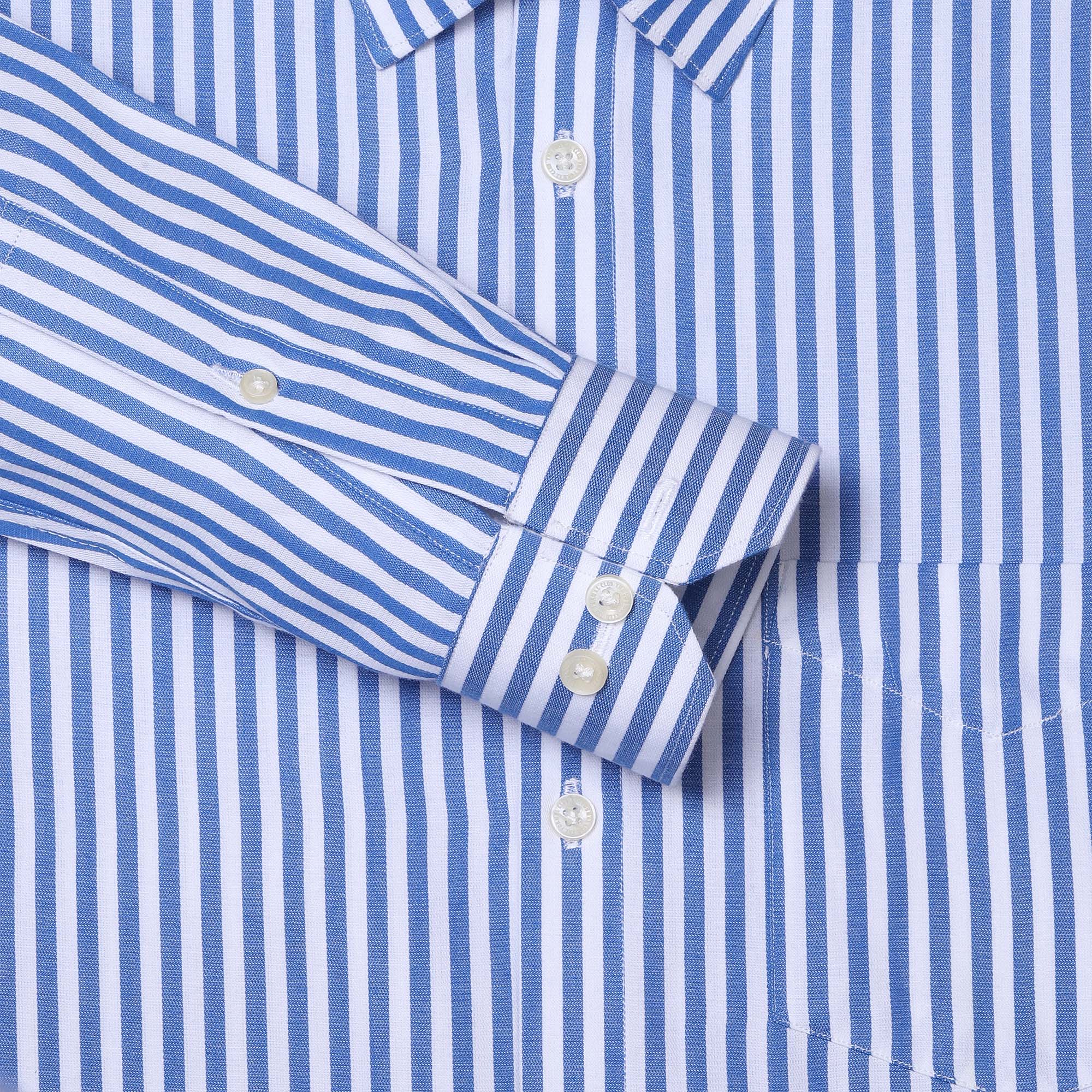 Skyline Stripe Shirt In Blue Smart Fit SKYLINE STRIPE SHIRT IN BLUE - The Formal Club