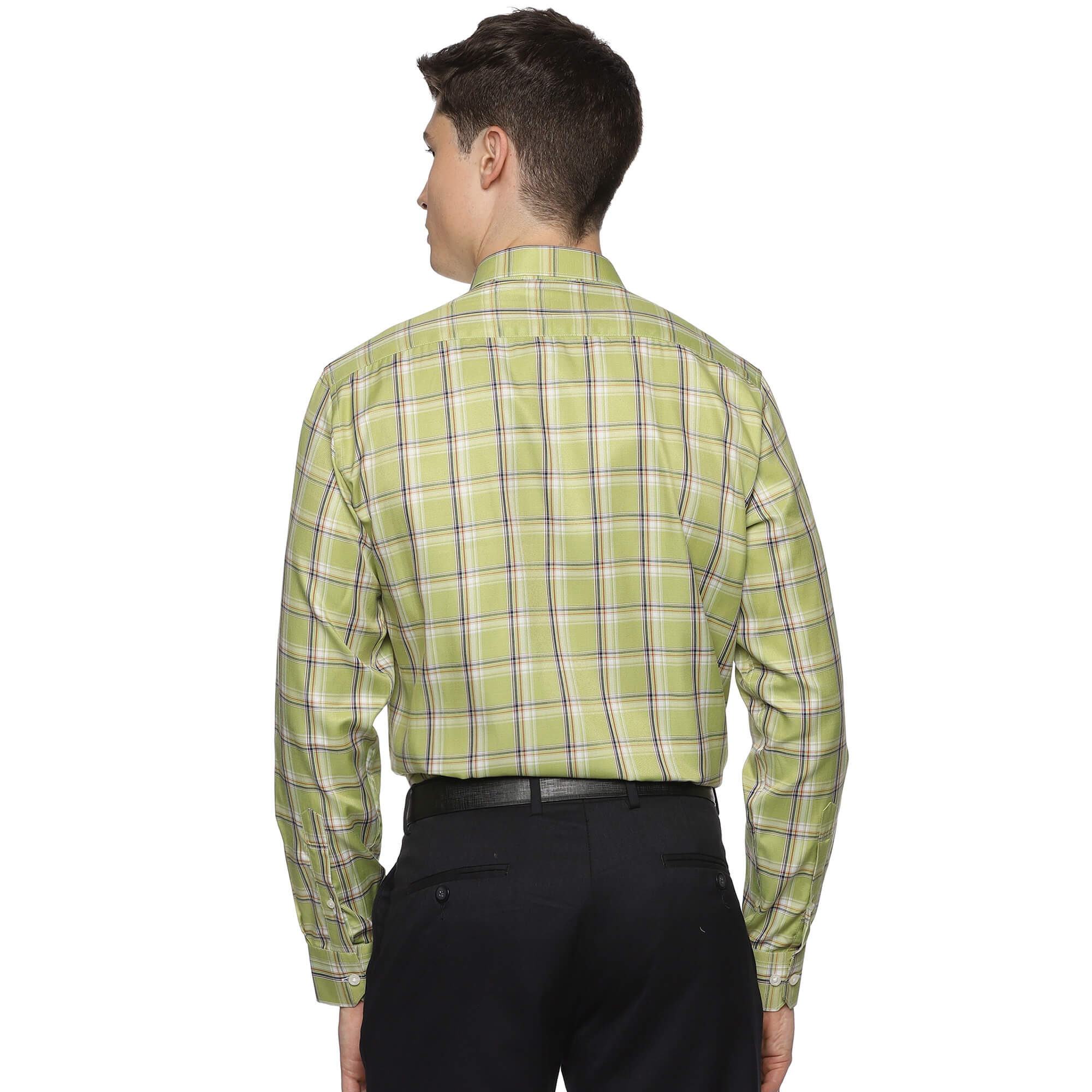 Vento Full Sleeves Twill Check Shirt in Olive Green Stylish Olive Green Check Shirt For Men By TFC