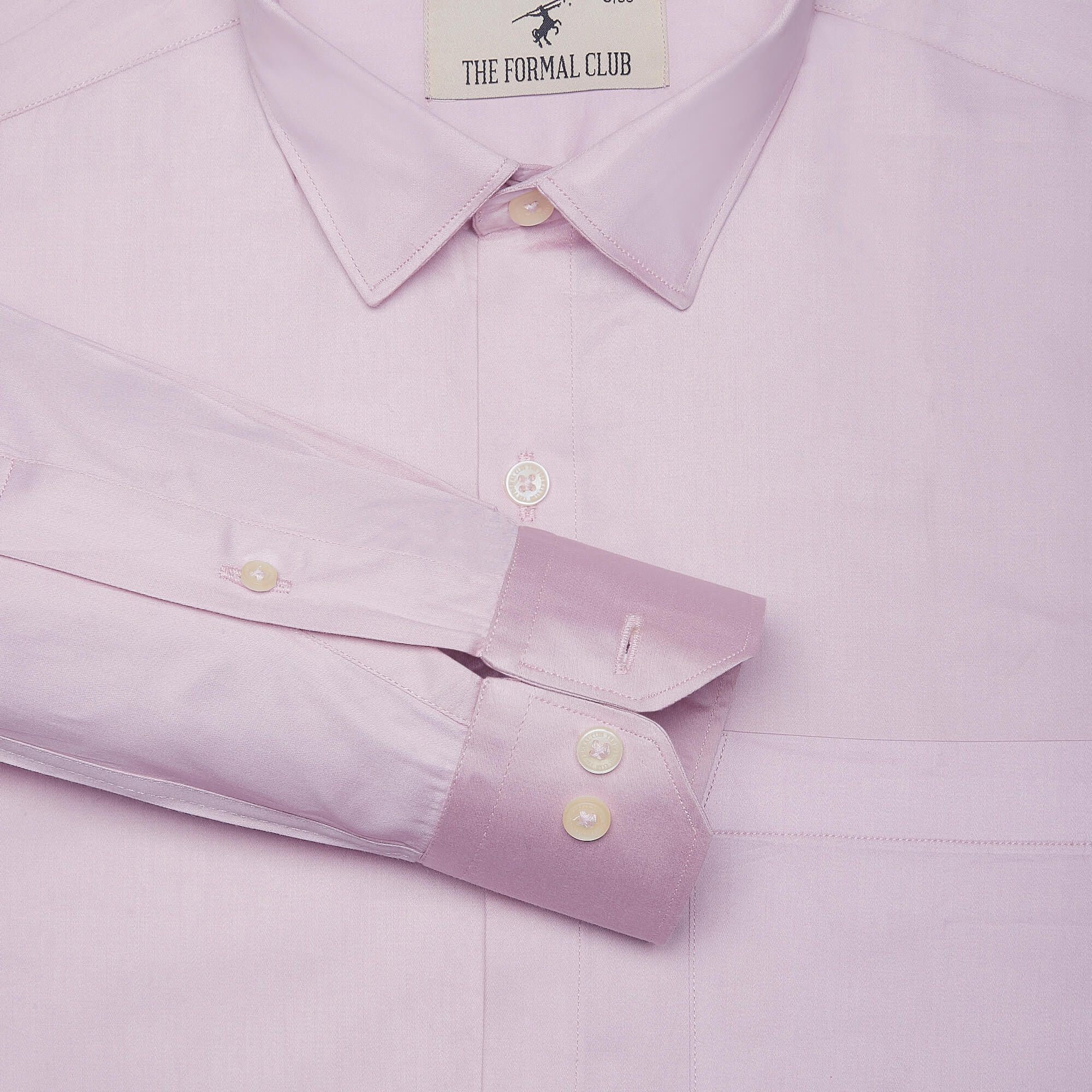 Swiss Finish Giza Cotton Shirt In Mauve Swiss Finish Giza Cotton Shirt In Mauve - The Formal Club
