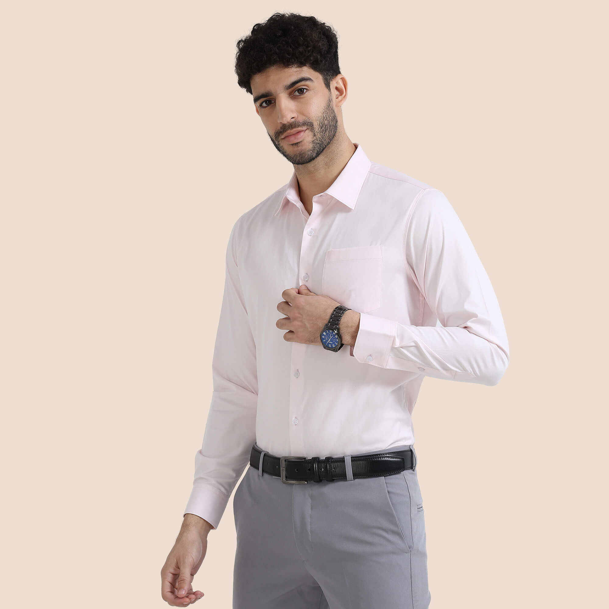 Willow Bamboo Shirt In Dusty Pink Bamboo cotton shirt for men by TFC