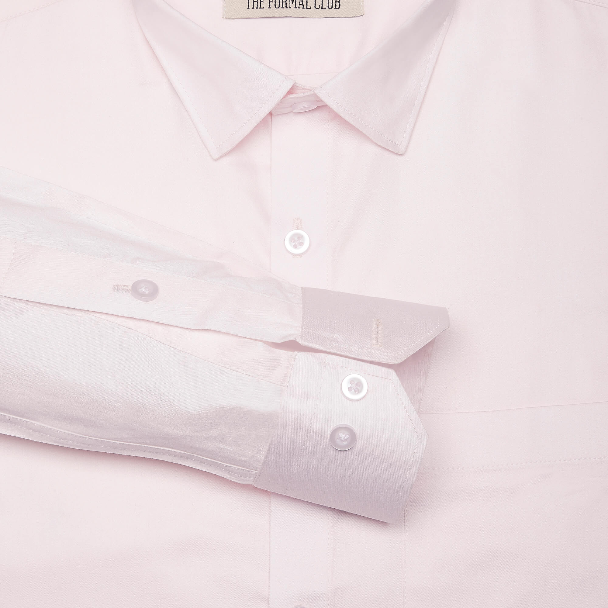 Swiss Finish Giza Cotton Shirt In Pastel Pink Swiss Finish Giza Cotton Shirt In Pastel Pink - The Formal Club