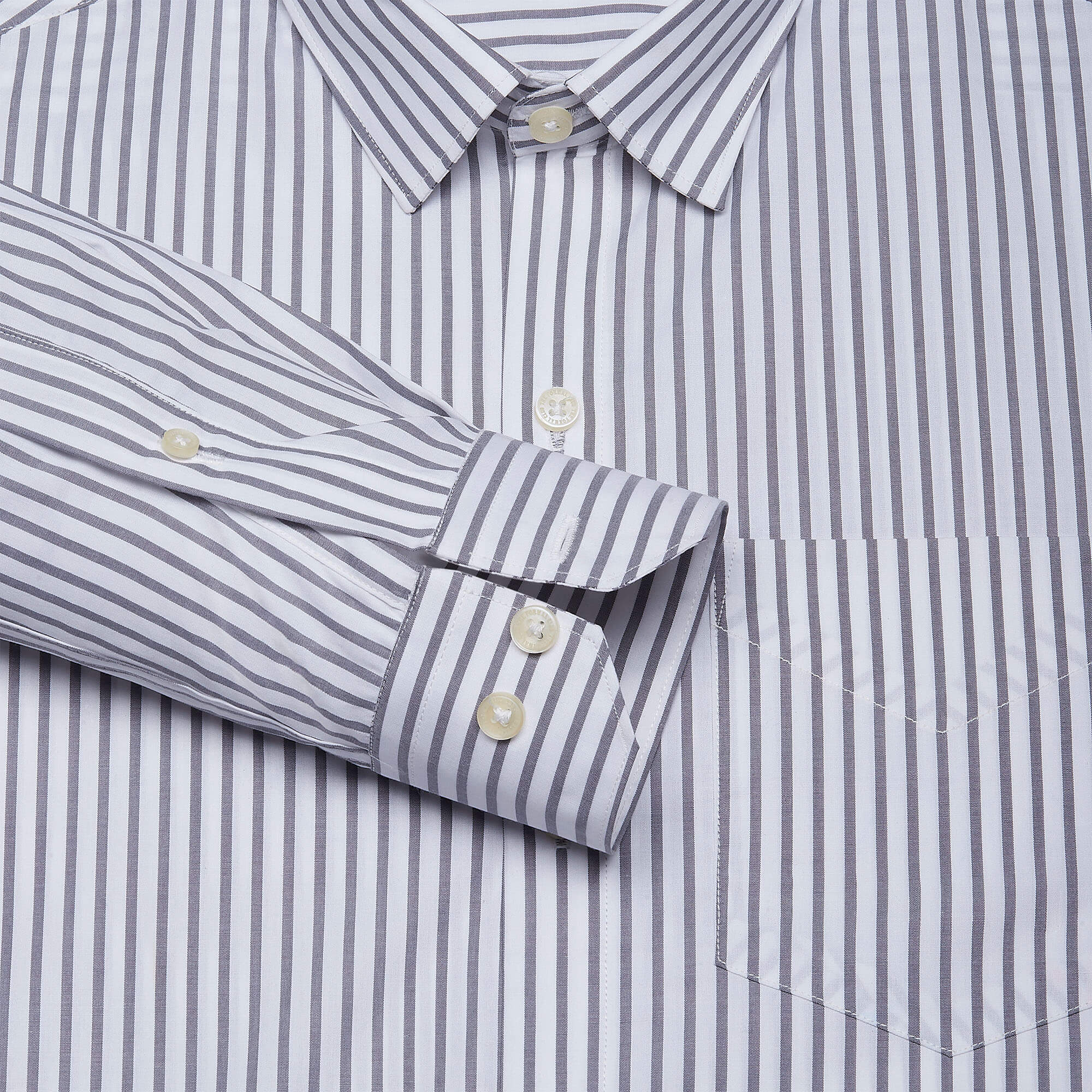 Skyline Stripe Shirt In Grey - The Formal Club