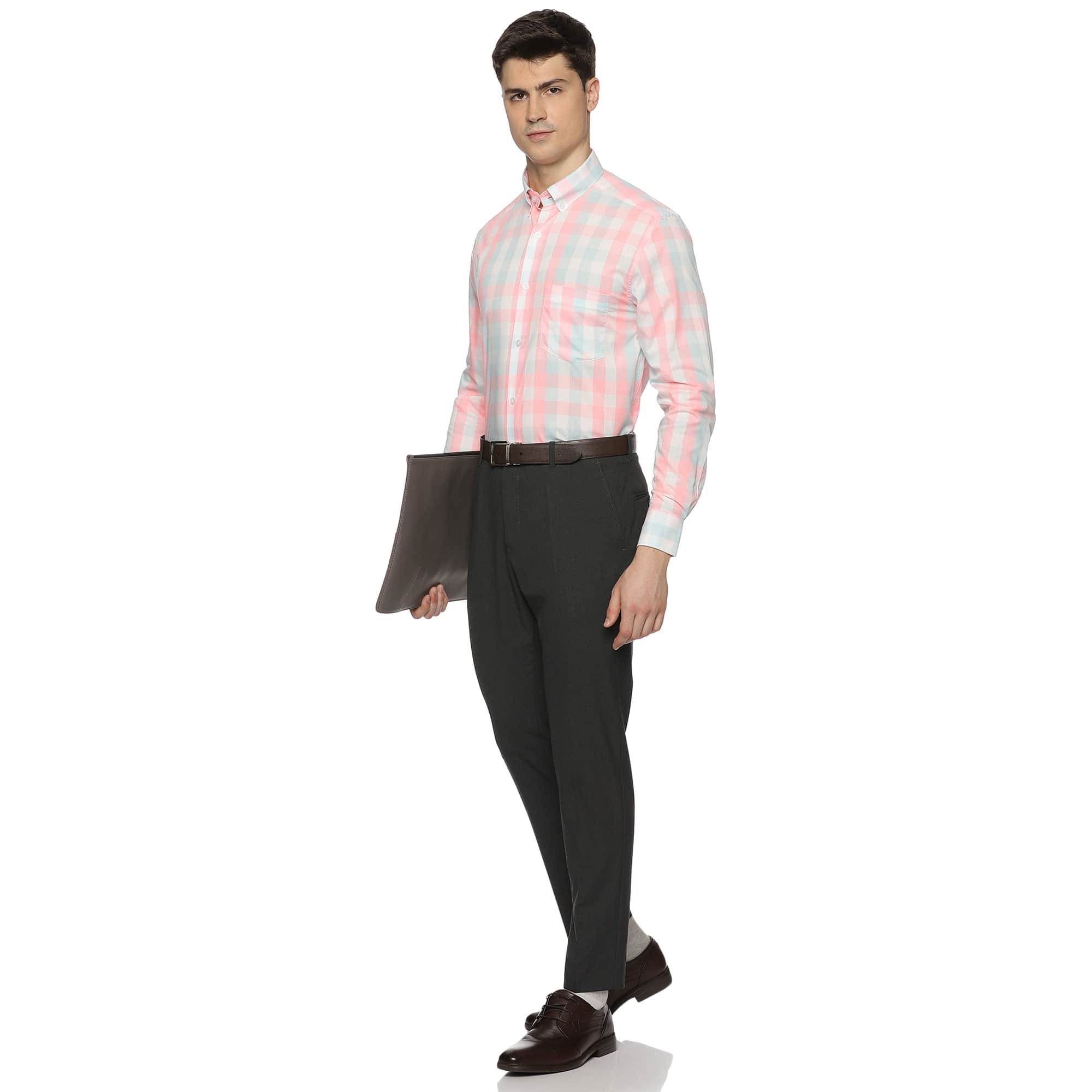 Maverick Check Shirt In White & Neon - The Formal Club