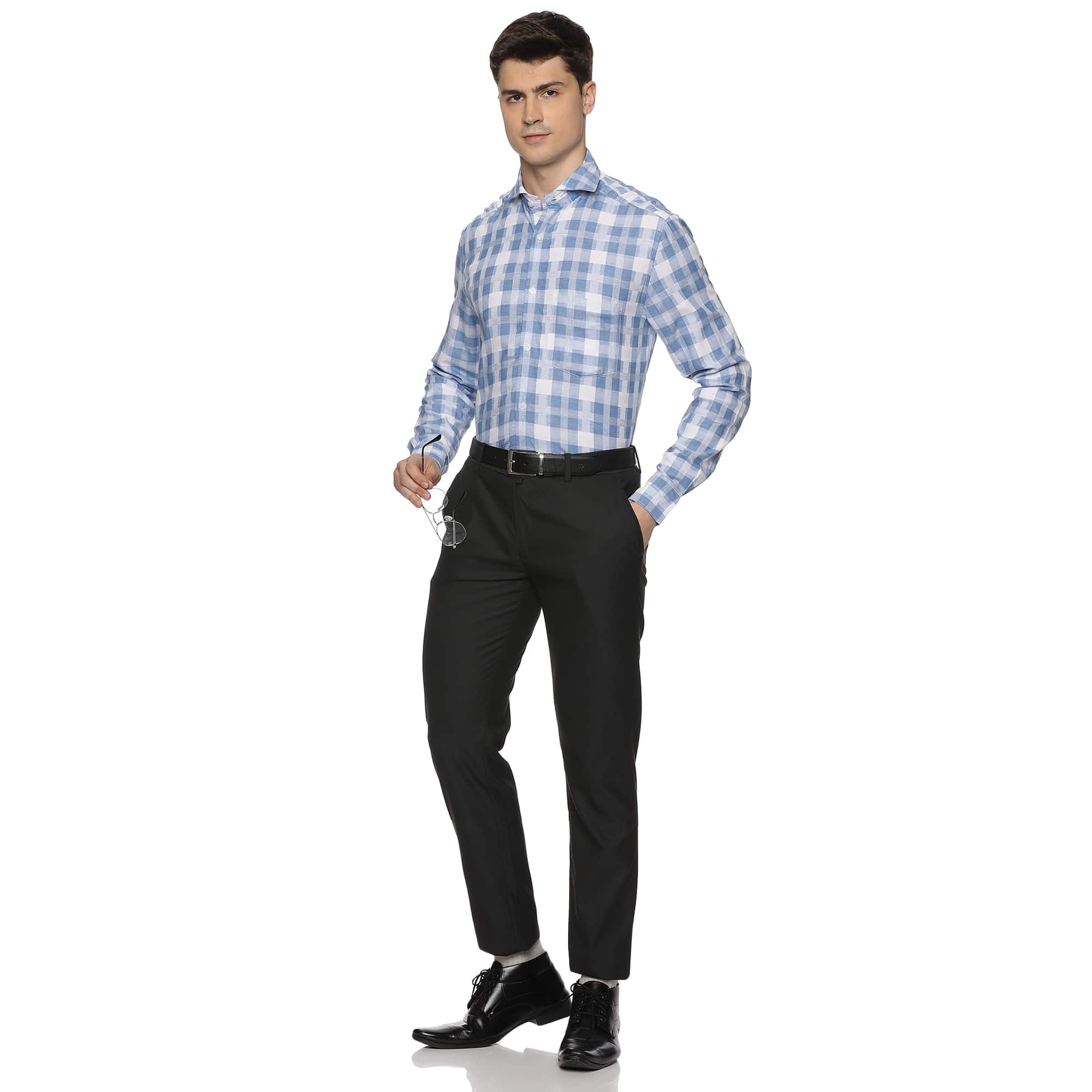Blissful Blue & White Check Shirt Blissful Blue & White Check Shirt - The Formal Club