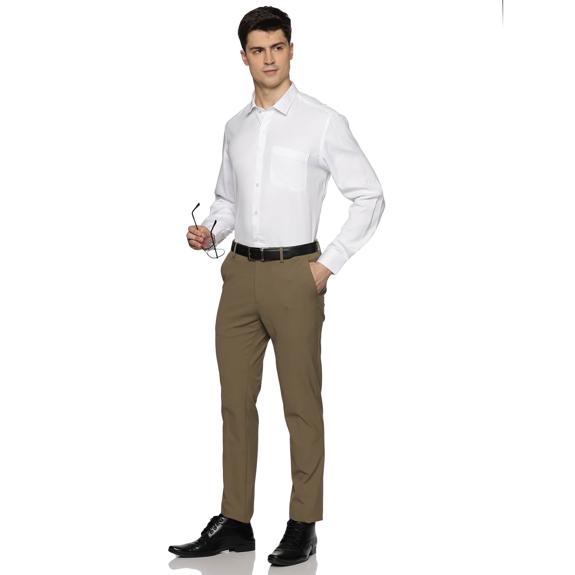 Donald Dobby Textured Shirt in White - The Formal Club