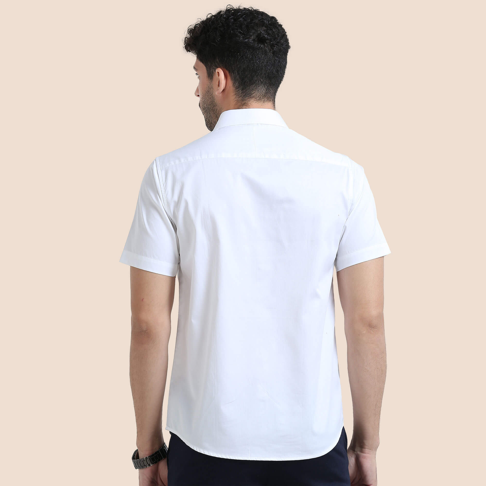 Ashley Half Sleeves Giza Cotton Shirt In Snowflake Formal Half Sleeves Shirt for Men By TFC