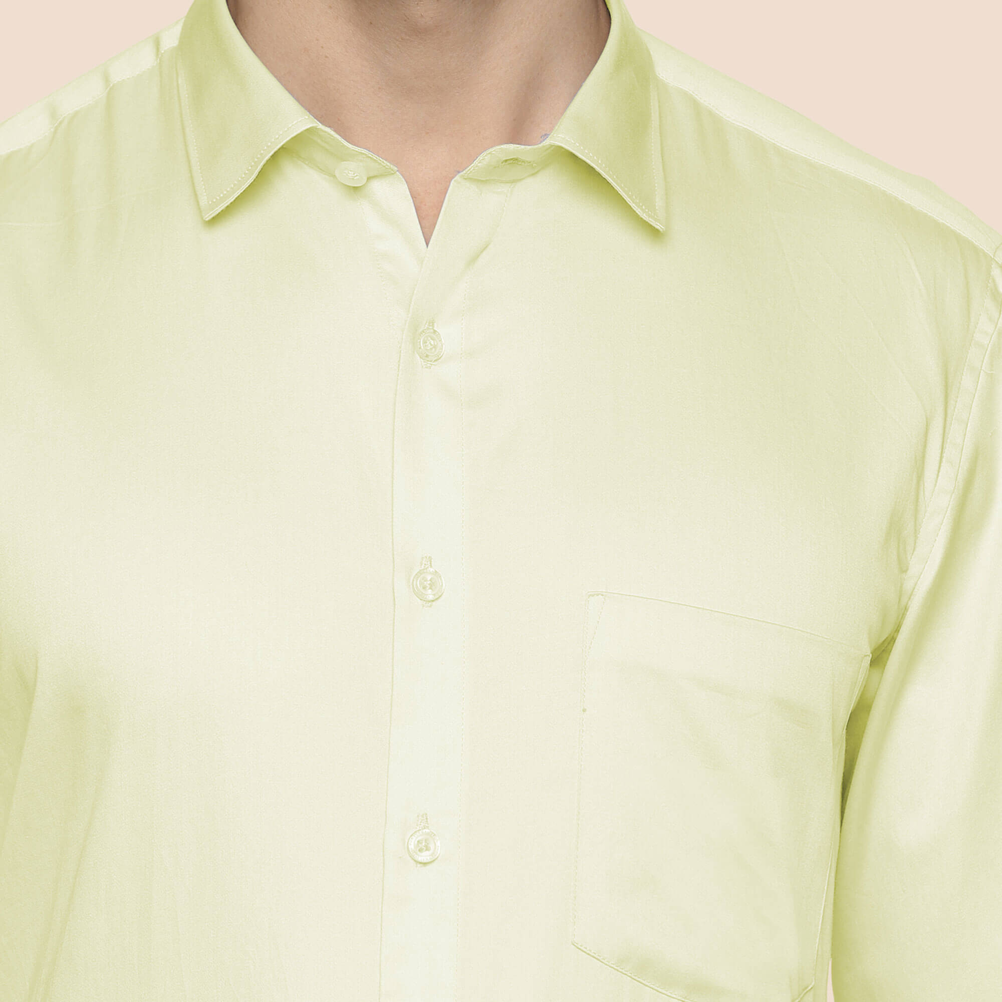 Swiss Finish Giza Cotton Shirt In Light Lemon Marble Collection Giza Shirt For Men By TFC