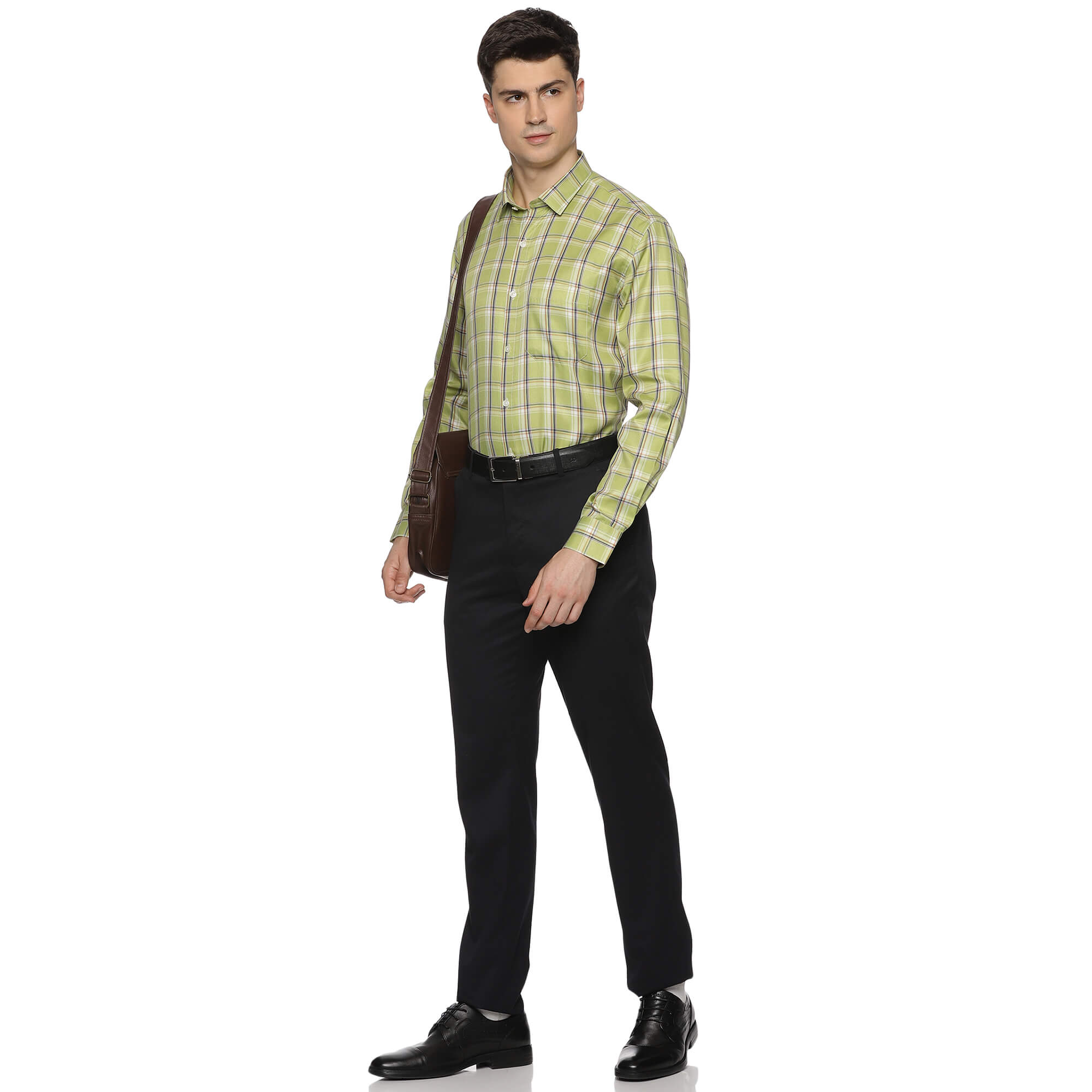 Vento Full Sleeves Twill Check Shirt in Olive Green Men’s Regular Fit Twill Check Shirt For Men By TFC