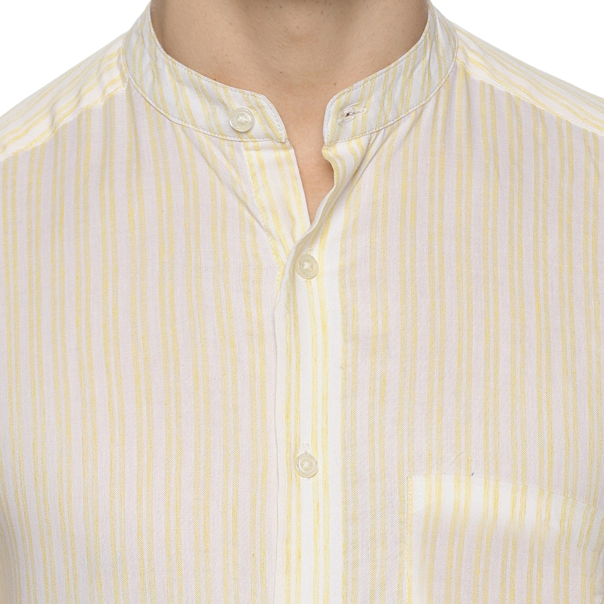 Blissful Yellow Oxford Stripes Shirt - The Formal Club