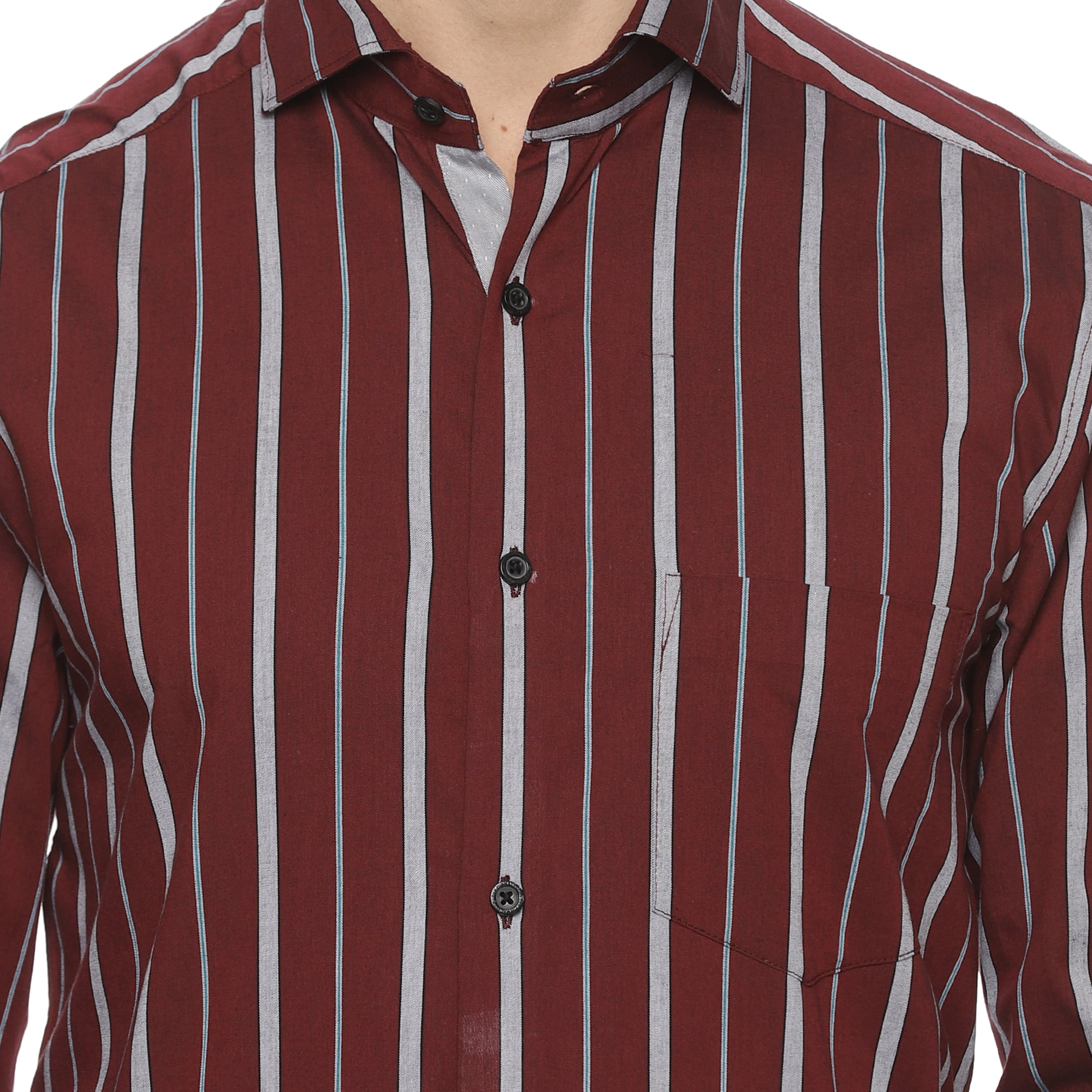 Firebird Stripes Shirt In Maroon - The Formal Club