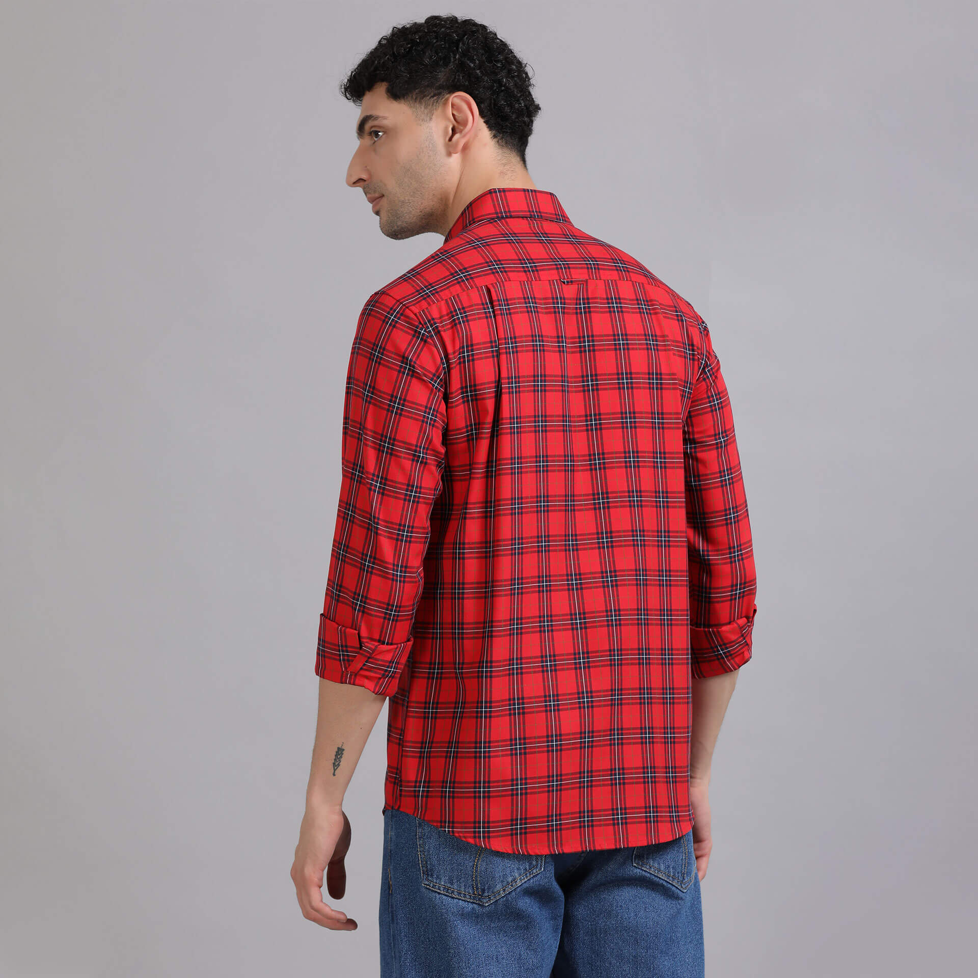 Marco Checks Shirt In Red Red Smart Casual Shirt for Men by TFC