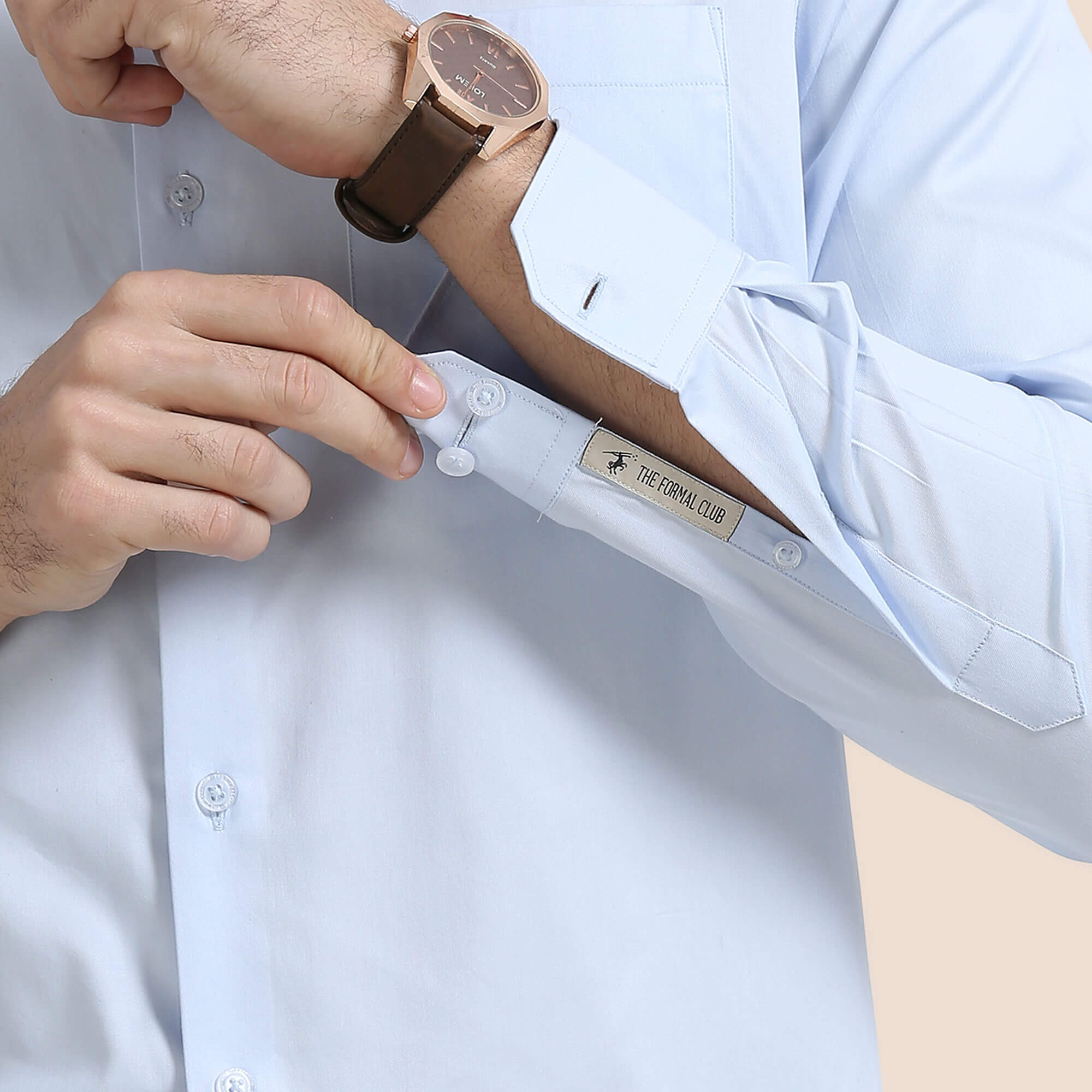 Willow Bamboo Shirt In Powder Blue Eco-friendly bamboo shirt by TFC