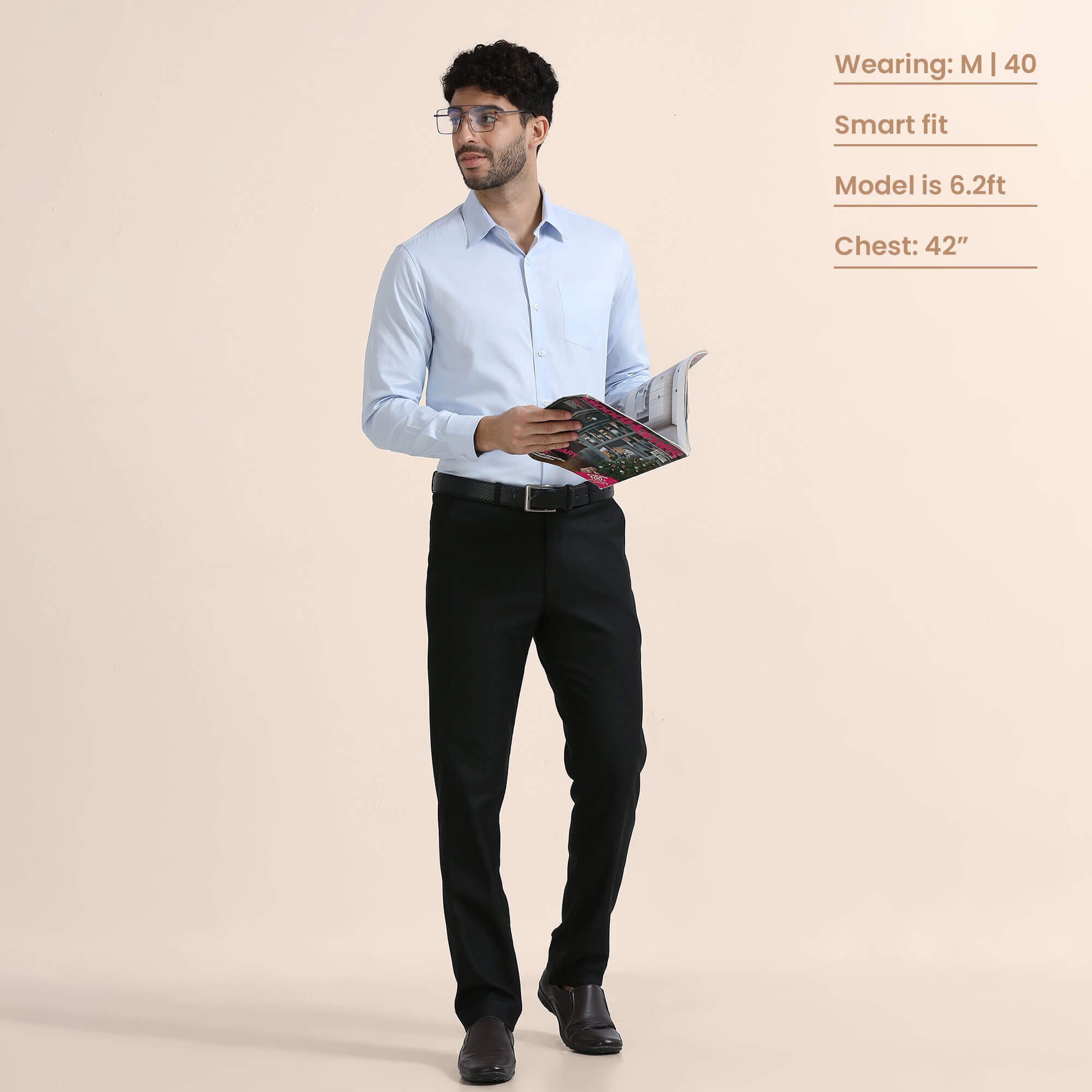 Willow Bamboo Shirt In Powder Blue Premium powder blue shirt by TFC