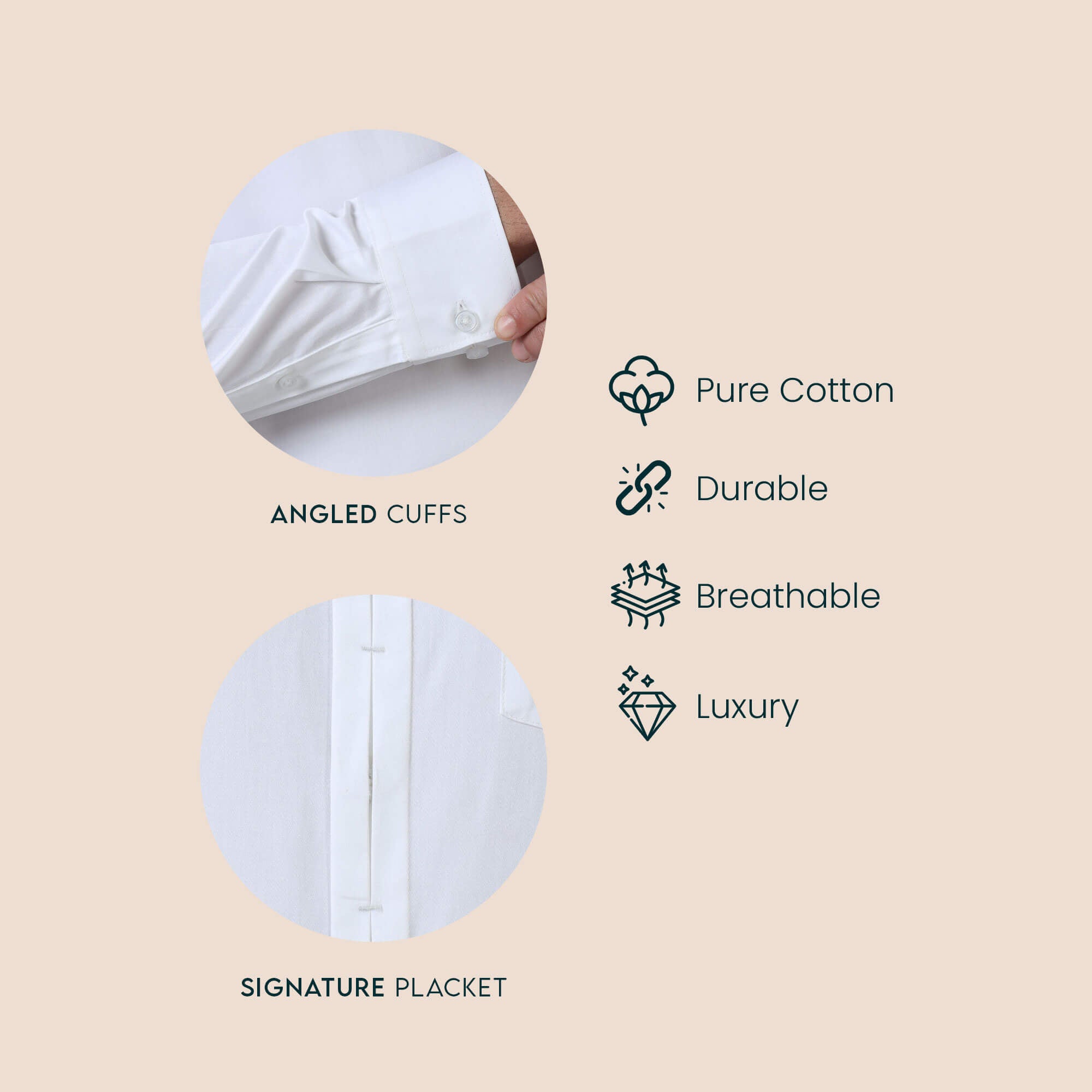 Alfred White Shirt With Signature Concealed Placket Alfred white formal shirt by TFC