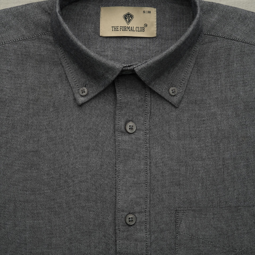 Regal Oxford Solid shirt in Ash Grey Regal Oxford Solid shirt in Ash Grey