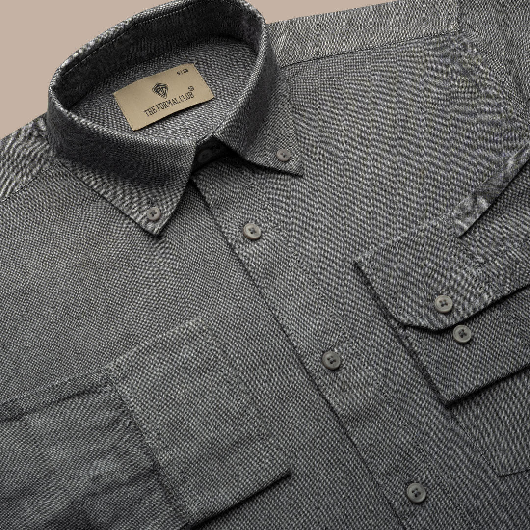 Regal Oxford Solid shirt in Ash Grey Regal Oxford Solid shirt in Ash Grey